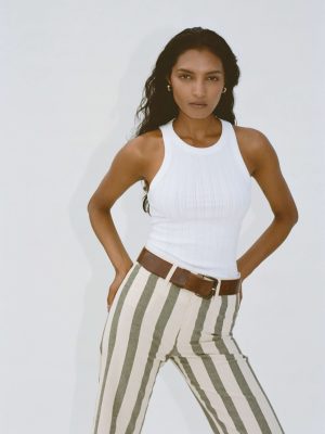 Sun Strider Cotton Linen Pant - Pine Bay Stripe