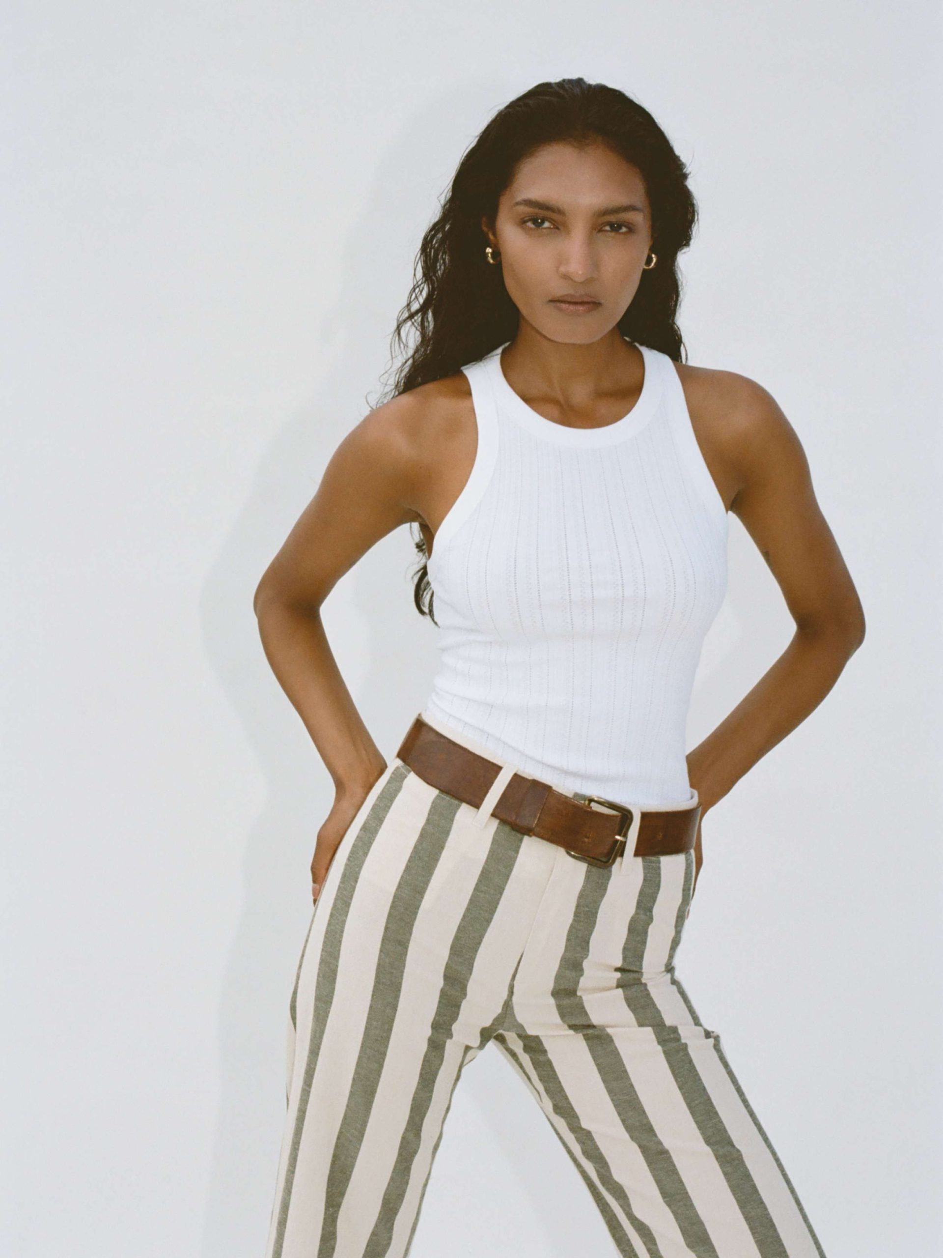 Sun Strider Cotton Linen Pant - Pine Bay Stripe