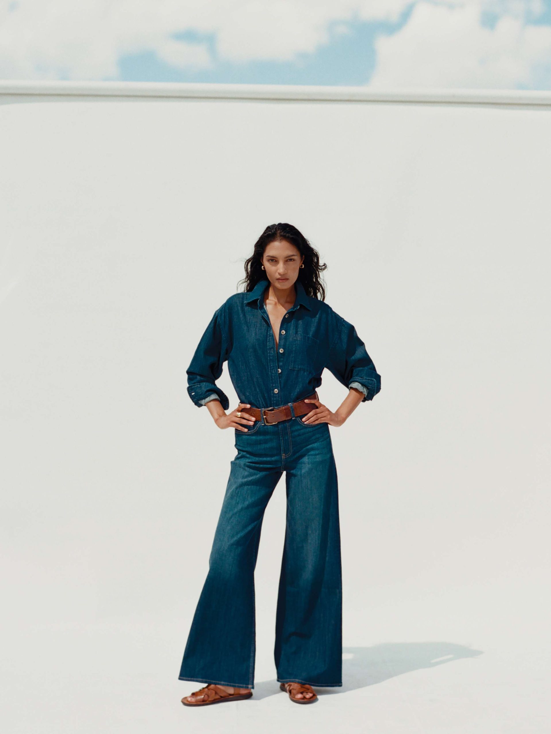 Saturday Denim Wide Leg - Dark Sea Wash