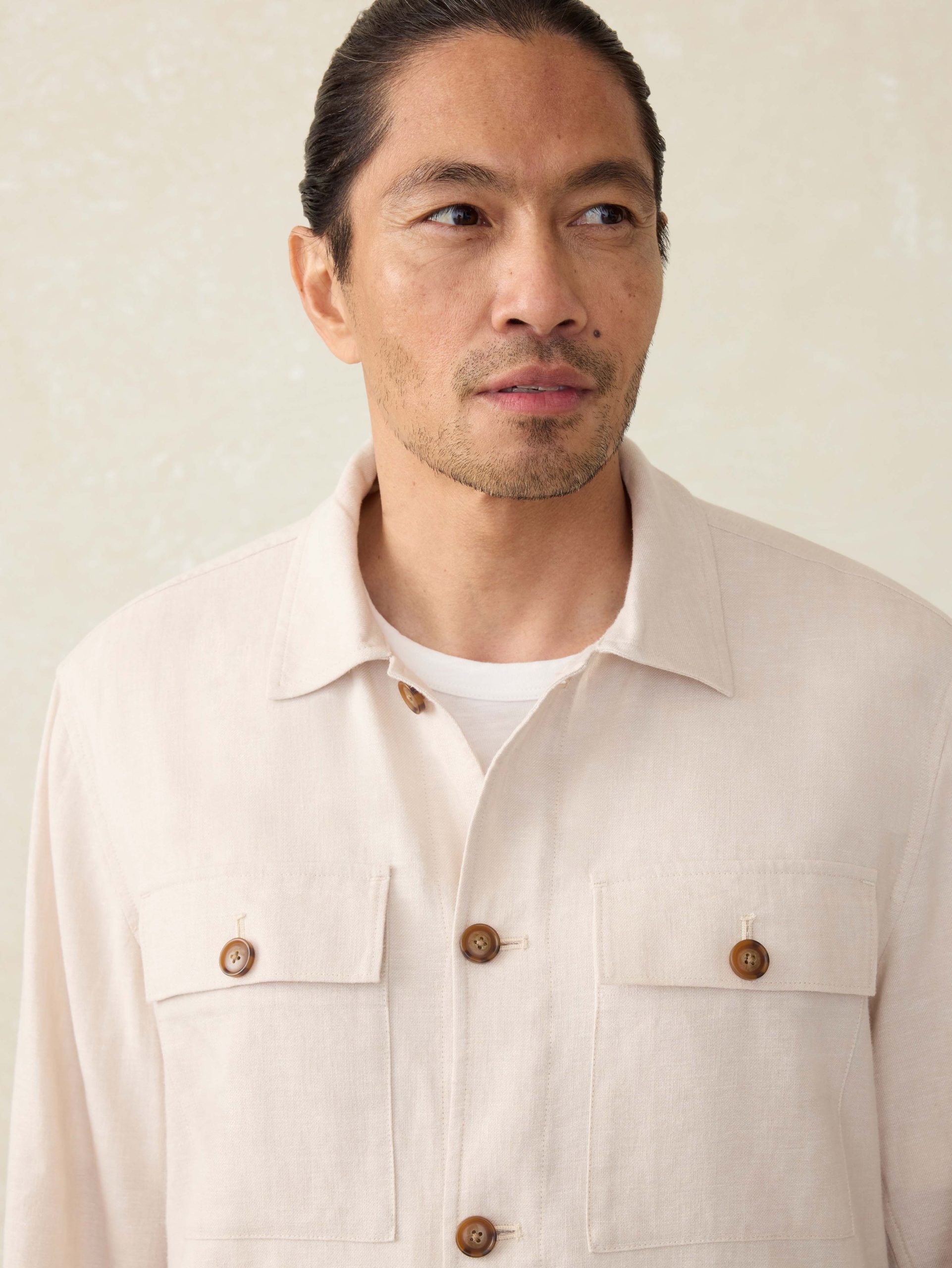 Movement? Linen Shirt Jacket - Dorset Sand - Image 3