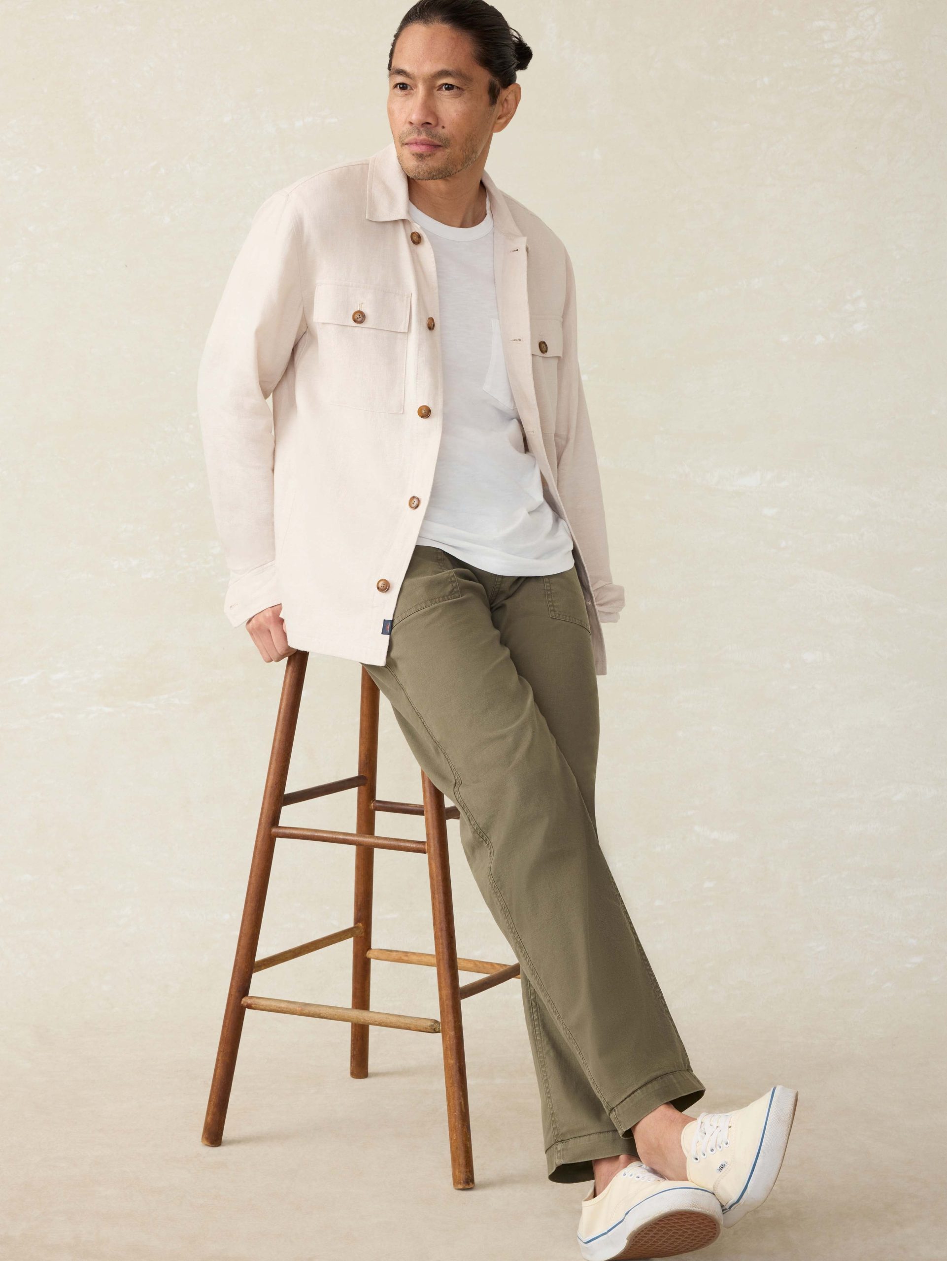 Movement? Linen Shirt Jacket - Dorset Sand