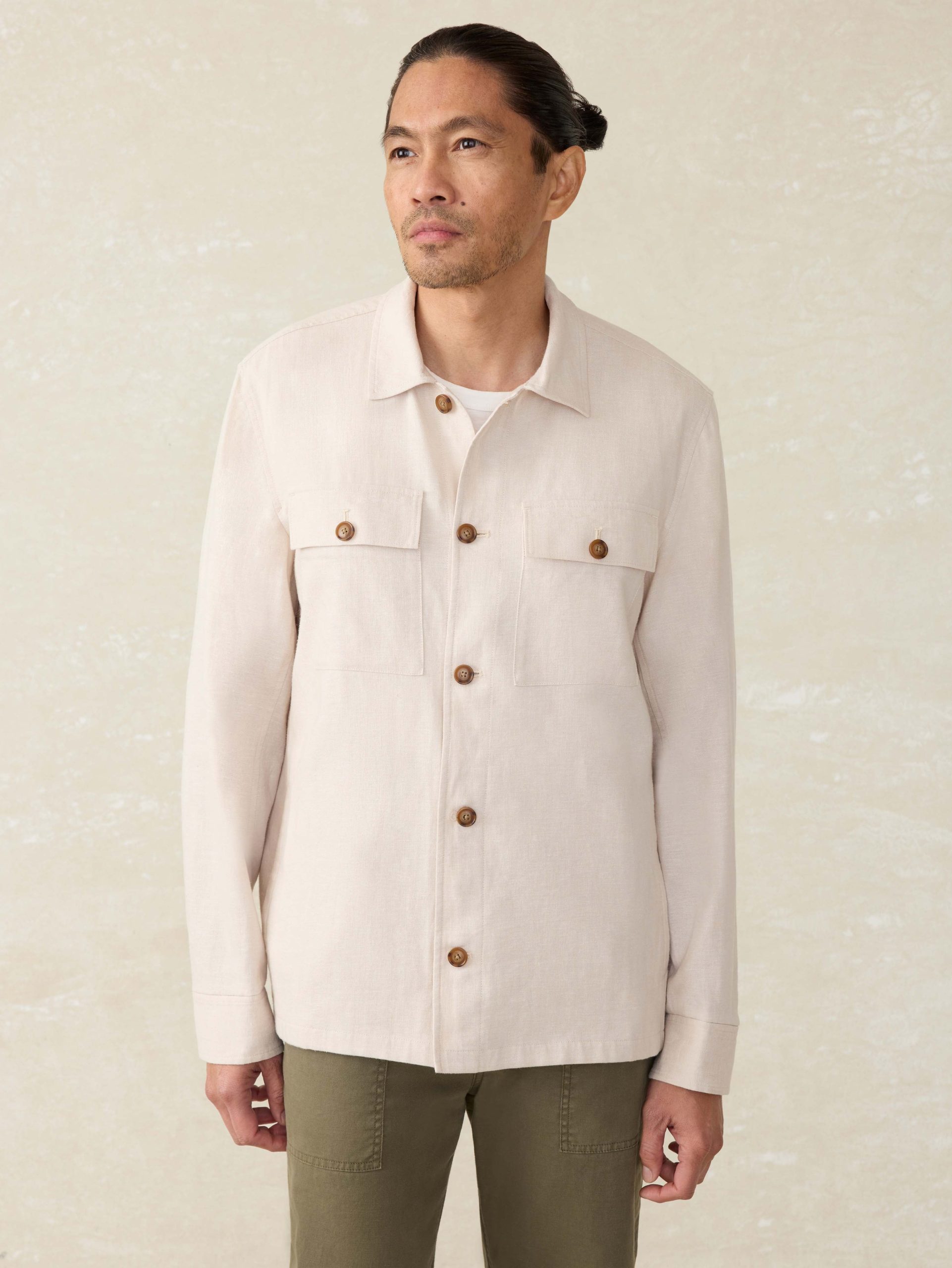 Movement? Linen Shirt Jacket - Dorset Sand - Image 2