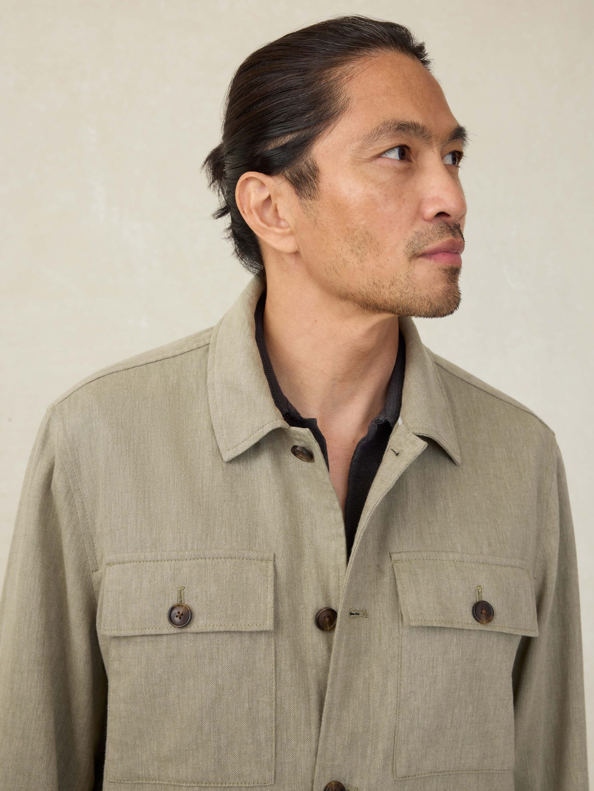 Movement? Linen Shirt Jacket - Sage Cliff - Image 3