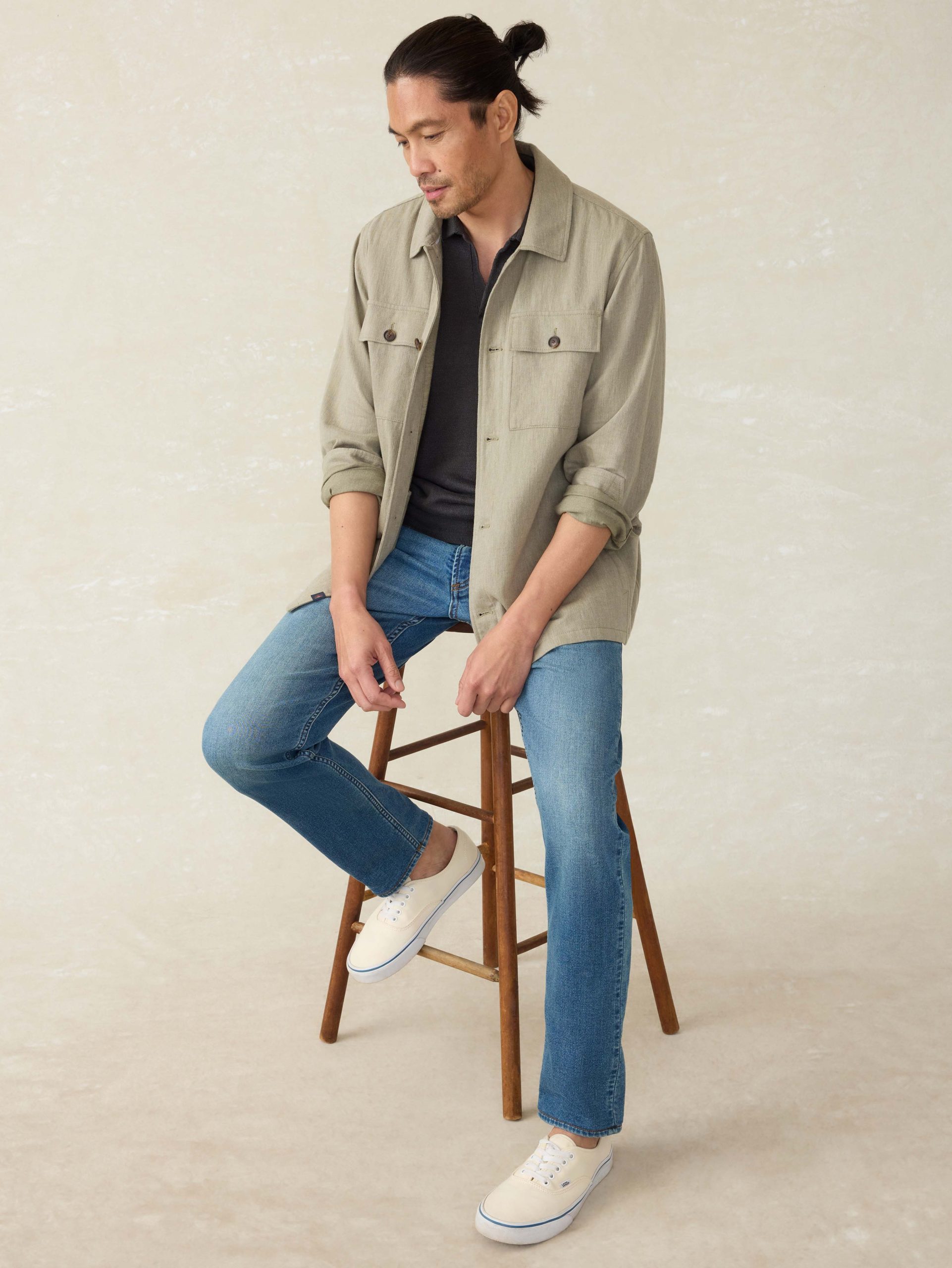 Movement? Linen Shirt Jacket - Sage Cliff - Image 5