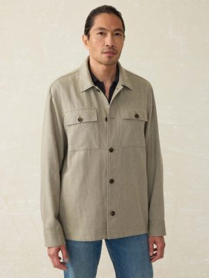 Movement? Linen Shirt Jacket - Sage Cliff