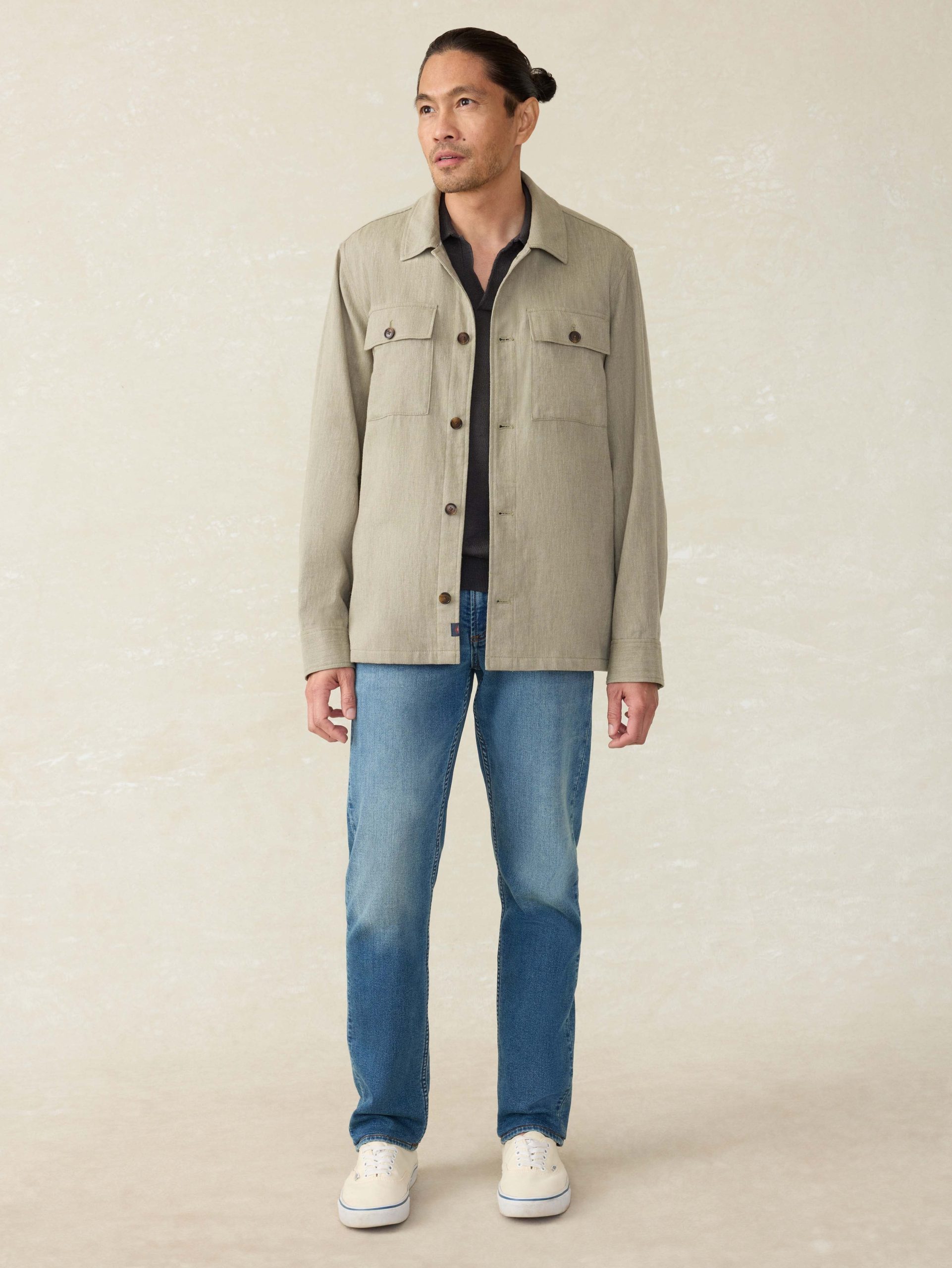 Movement? Linen Shirt Jacket - Sage Cliff - Image 6