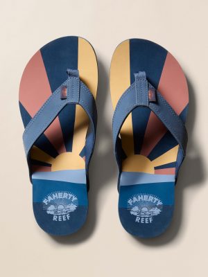 Faherty x Reef Unisex Eva Flip Flop - Indigo Sunrise