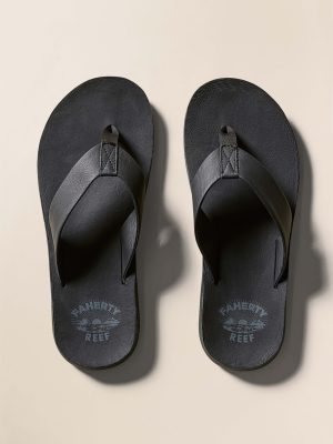 Faherty x Reef Ojai Flip Flop - Black