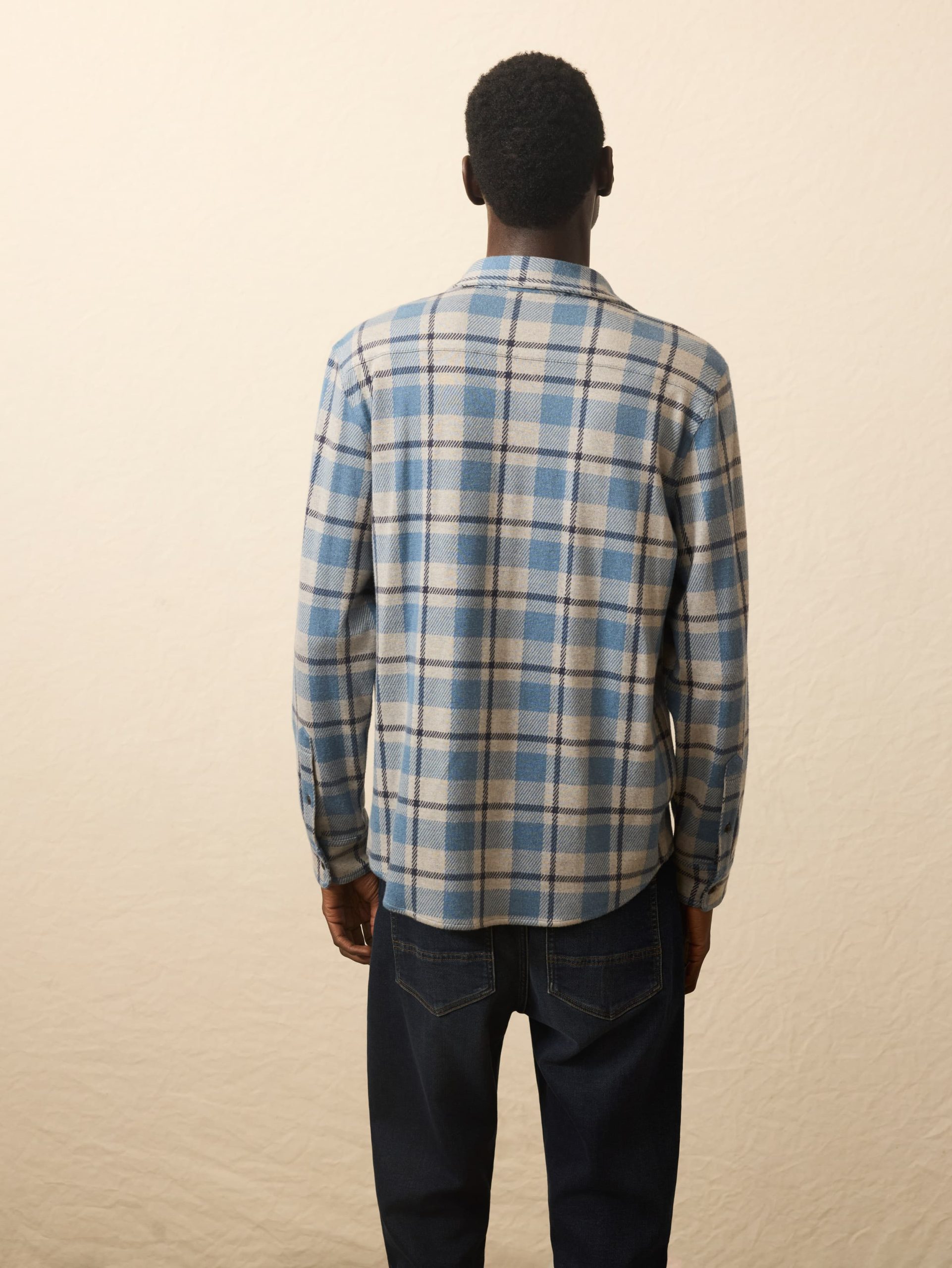 Legend? Sweater Shirt - Overcast Ocean Plaid - Image 3