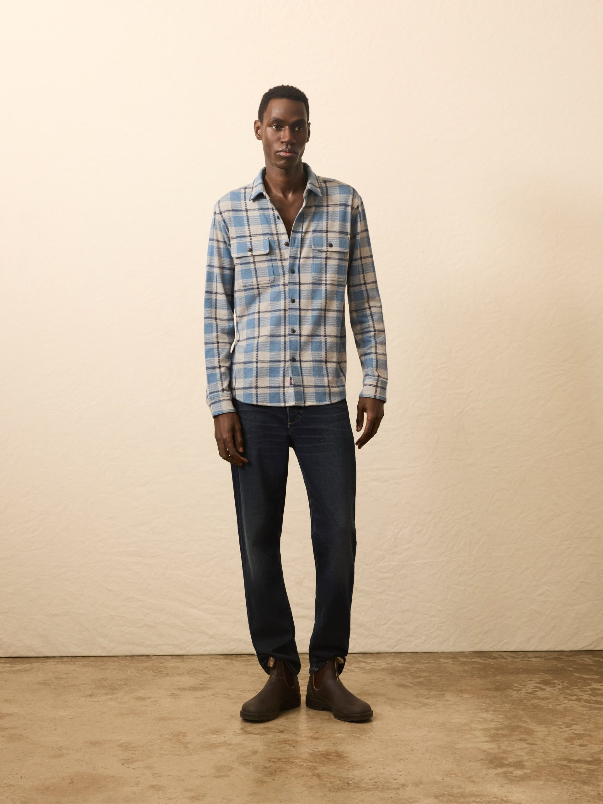 Legend? Sweater Shirt - Overcast Ocean Plaid - Image 2