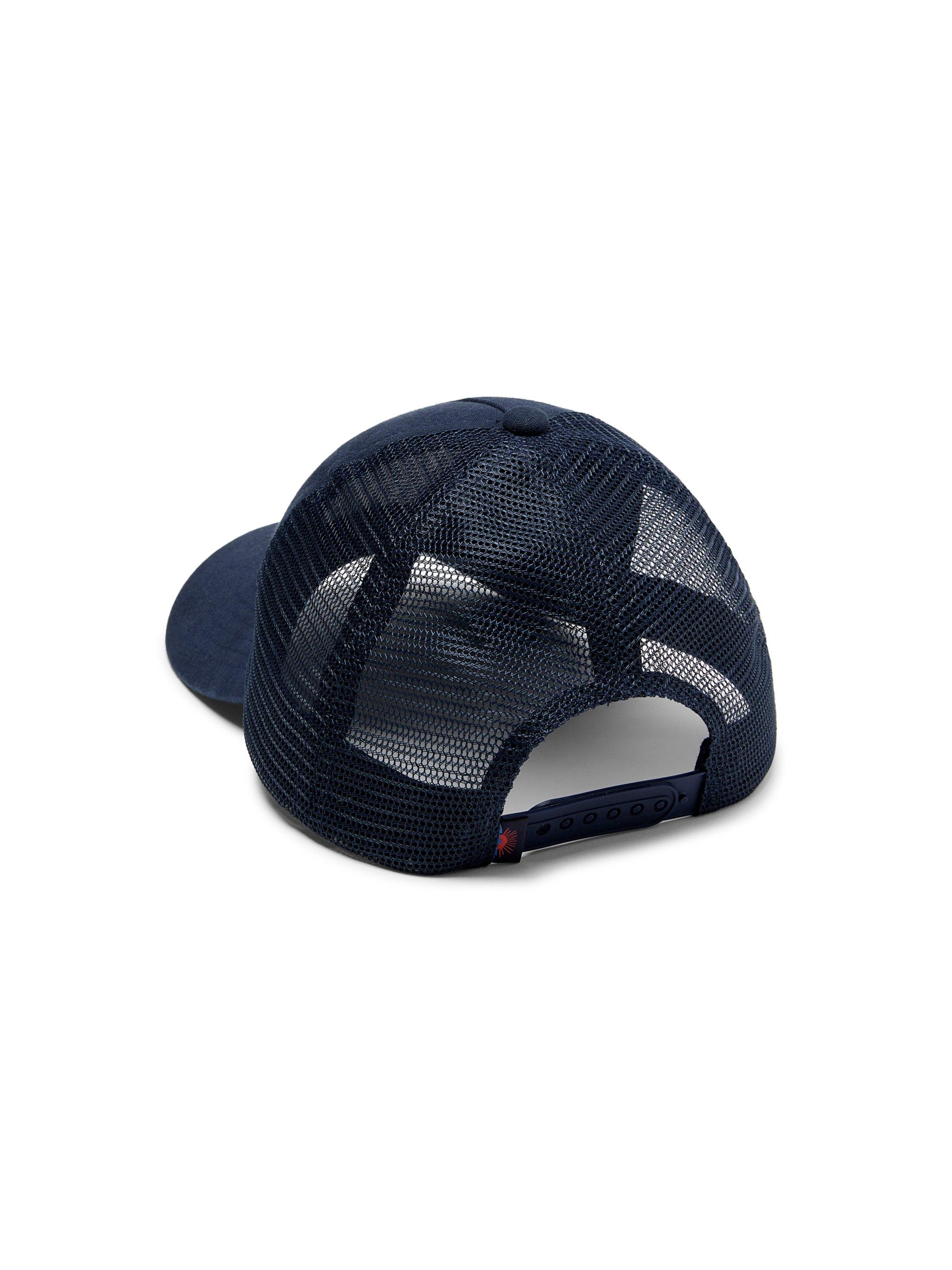 New York Retro Sun and Waves Trucker Hat- Navy - Image 4
