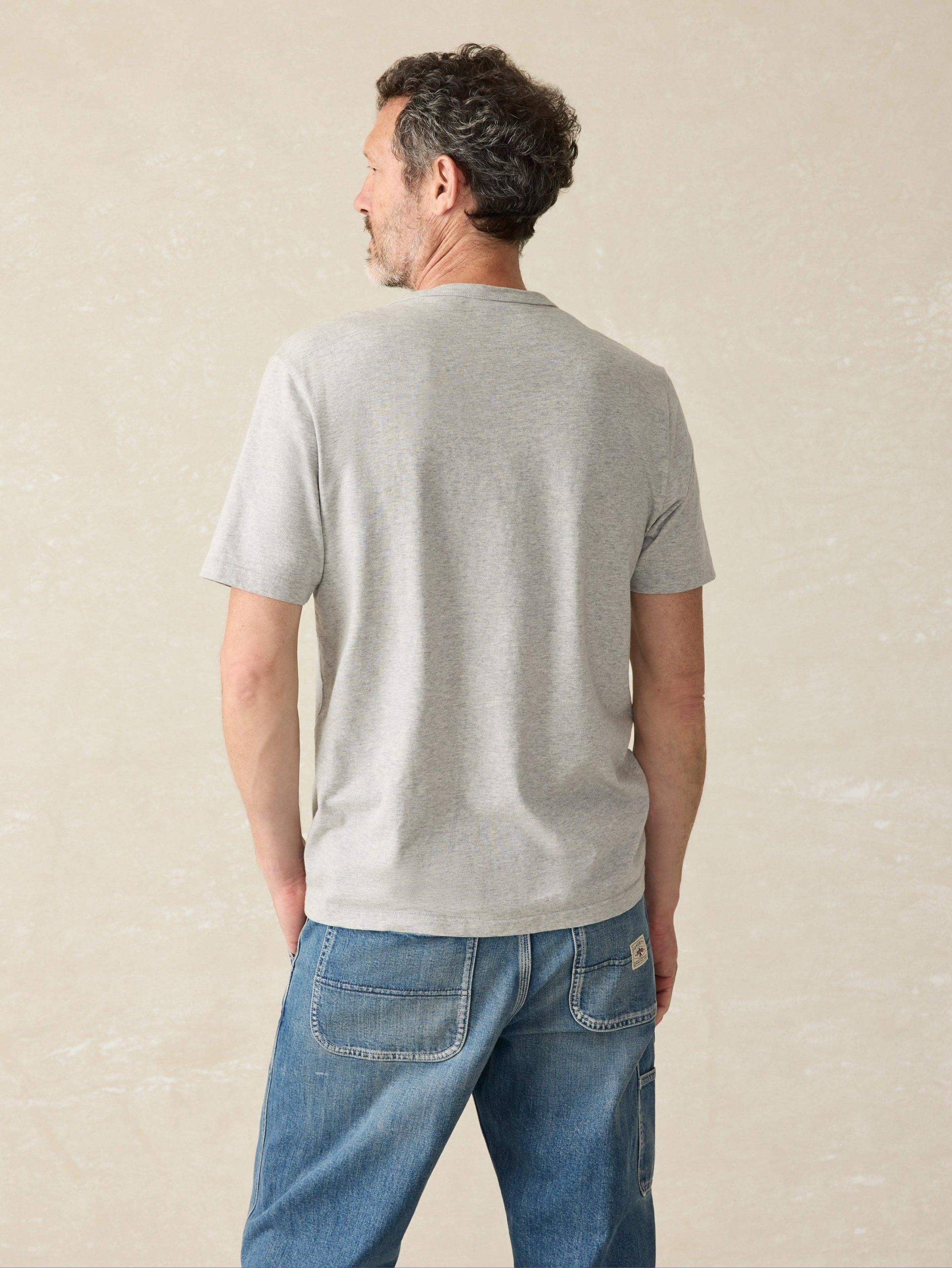 Sunwashed Pocket Tee - Heather Grey - Image 5