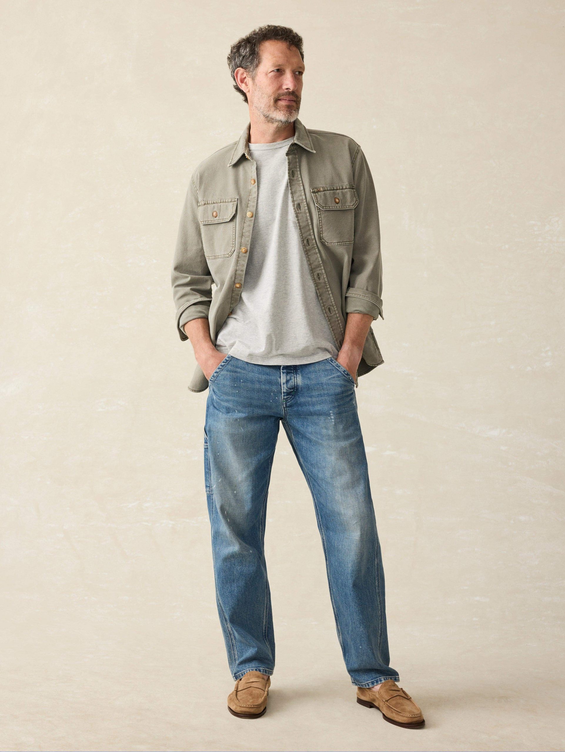Sunwashed Pocket Tee - Heather Grey - Image 4
