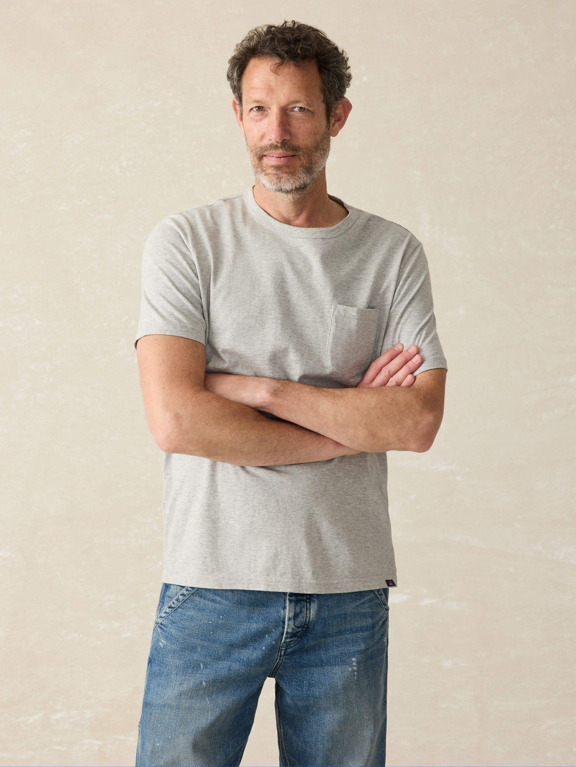 Sunwashed Pocket Tee - Heather Grey - Image 2