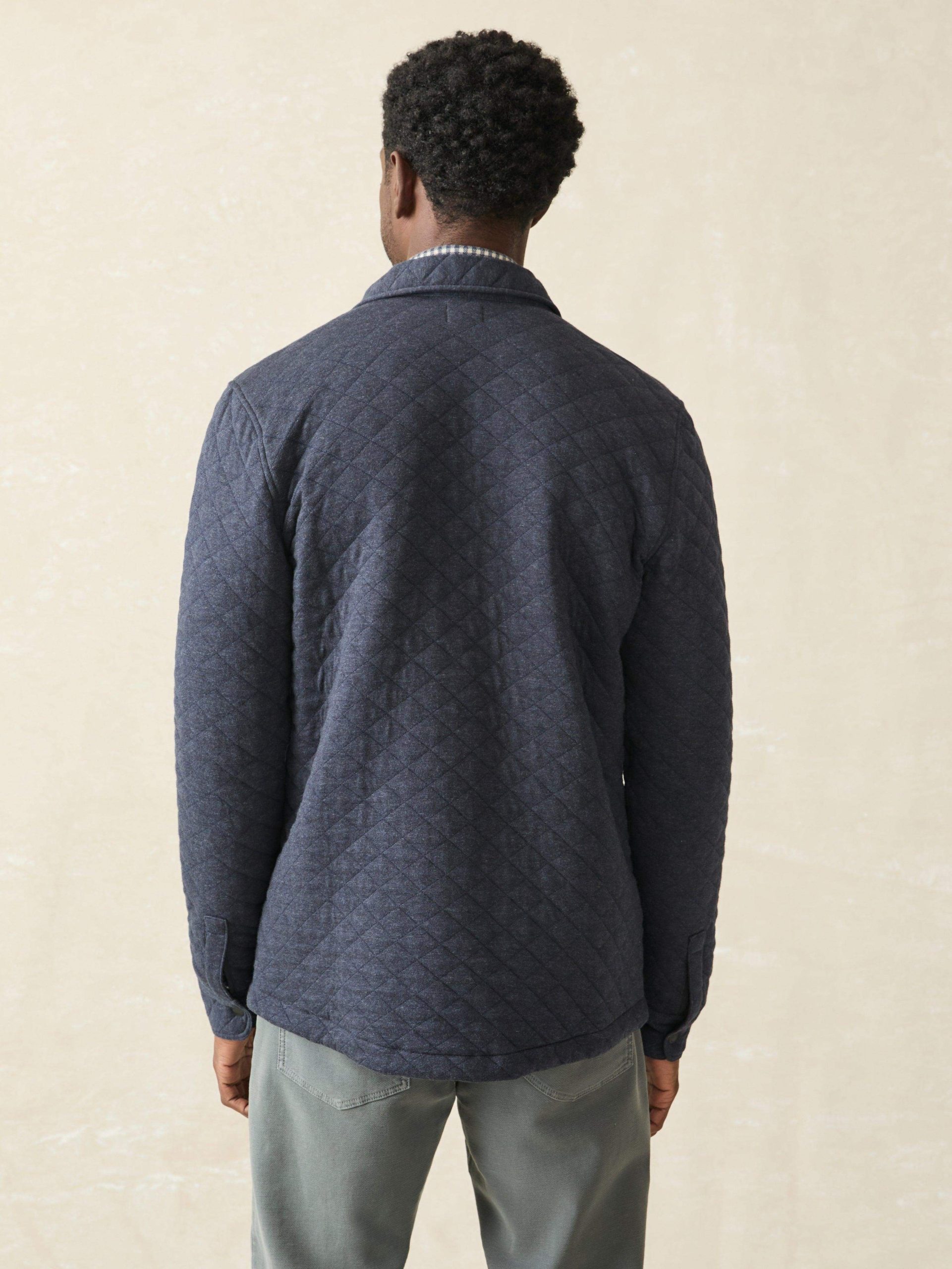 Epic Quilted Fleece CPO - Navy Melange - Image 5
