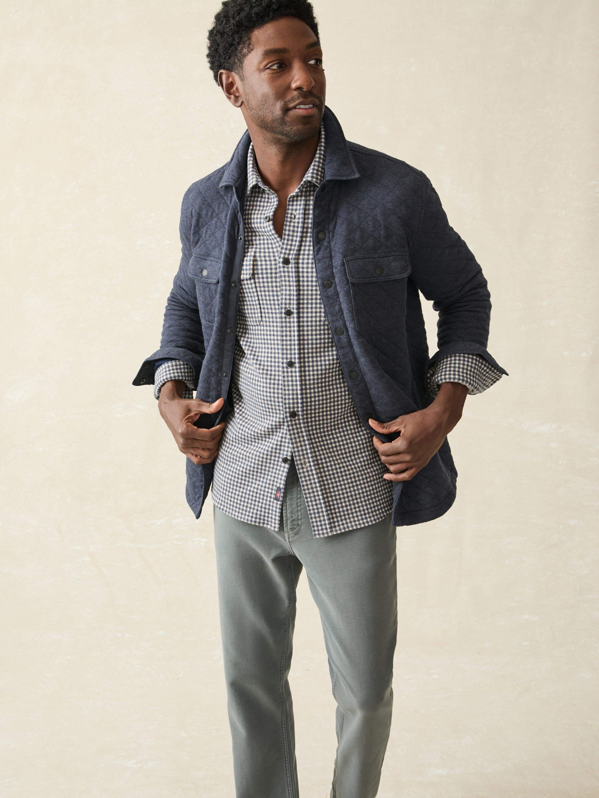 Epic Quilted Fleece CPO - Navy Melange - Image 3