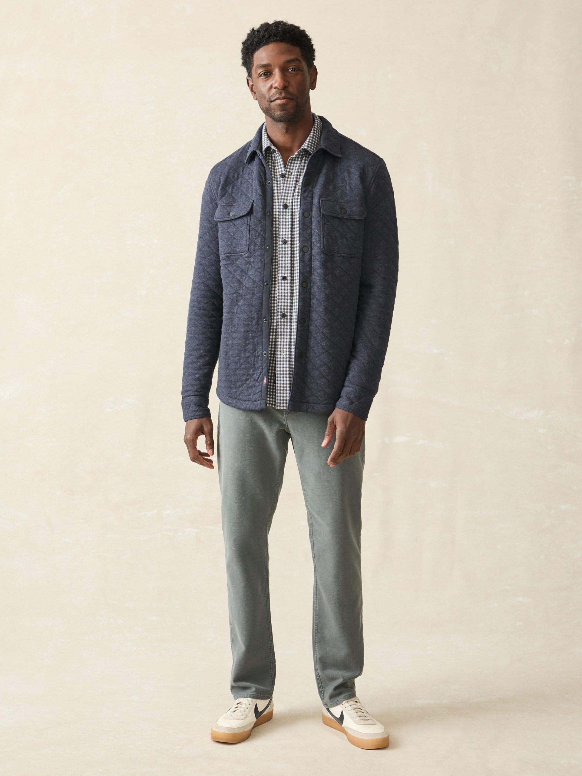 Epic Quilted Fleece CPO - Navy Melange - Image 4