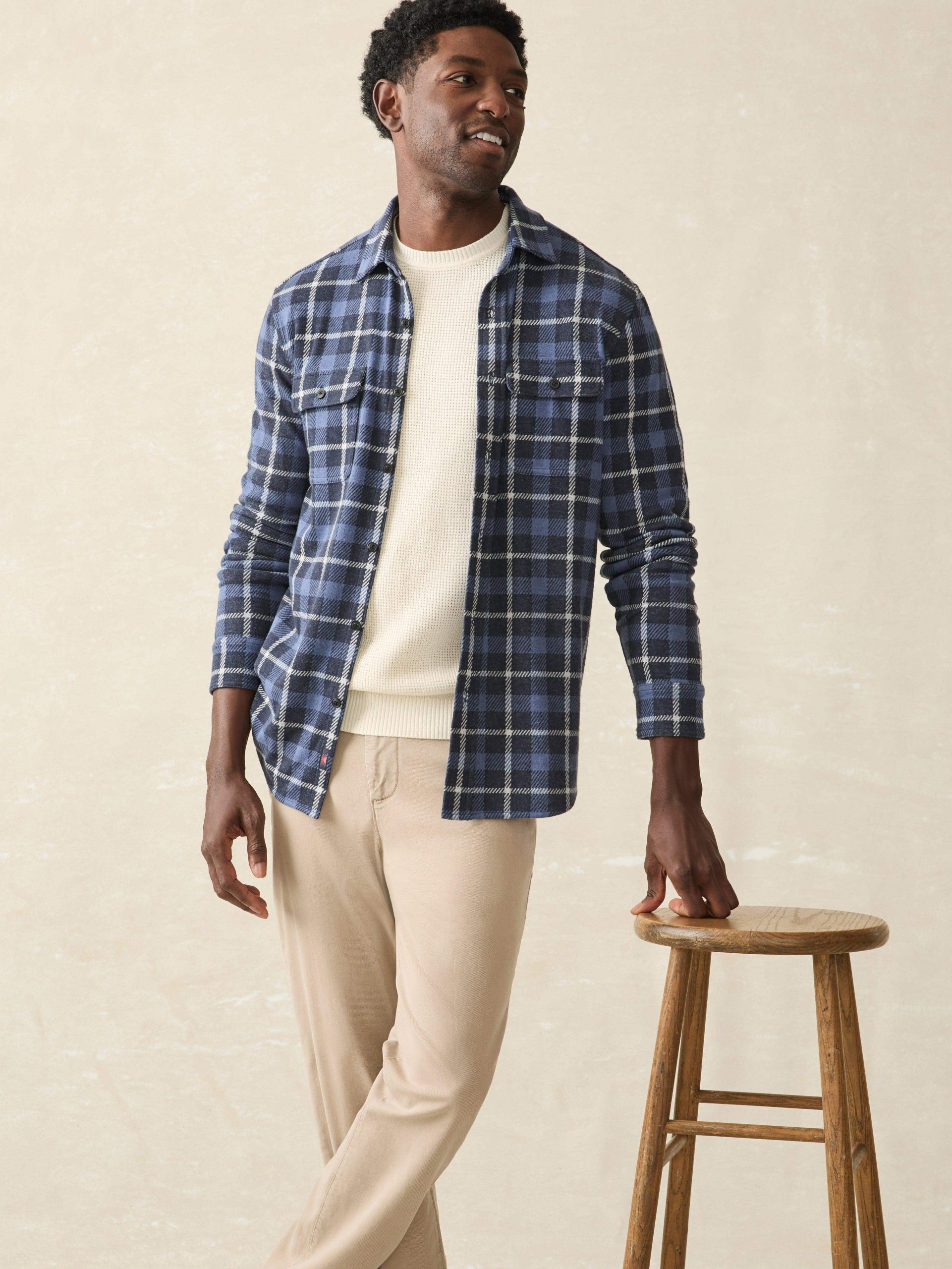 Legend? Sweater Shirt - Blue Winds Plaid