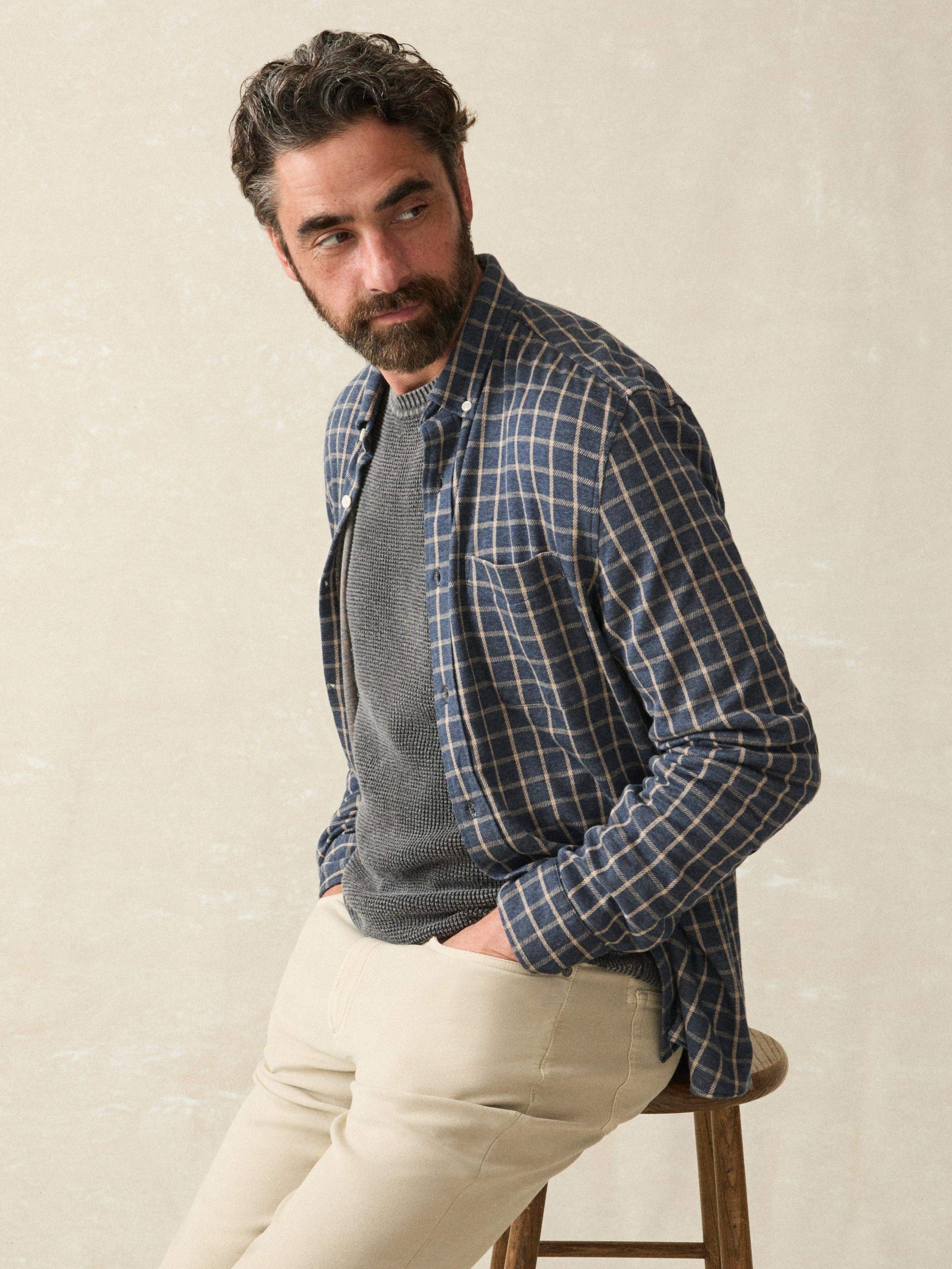 Coastline Knit Shirt - Twilight Check - Image 6