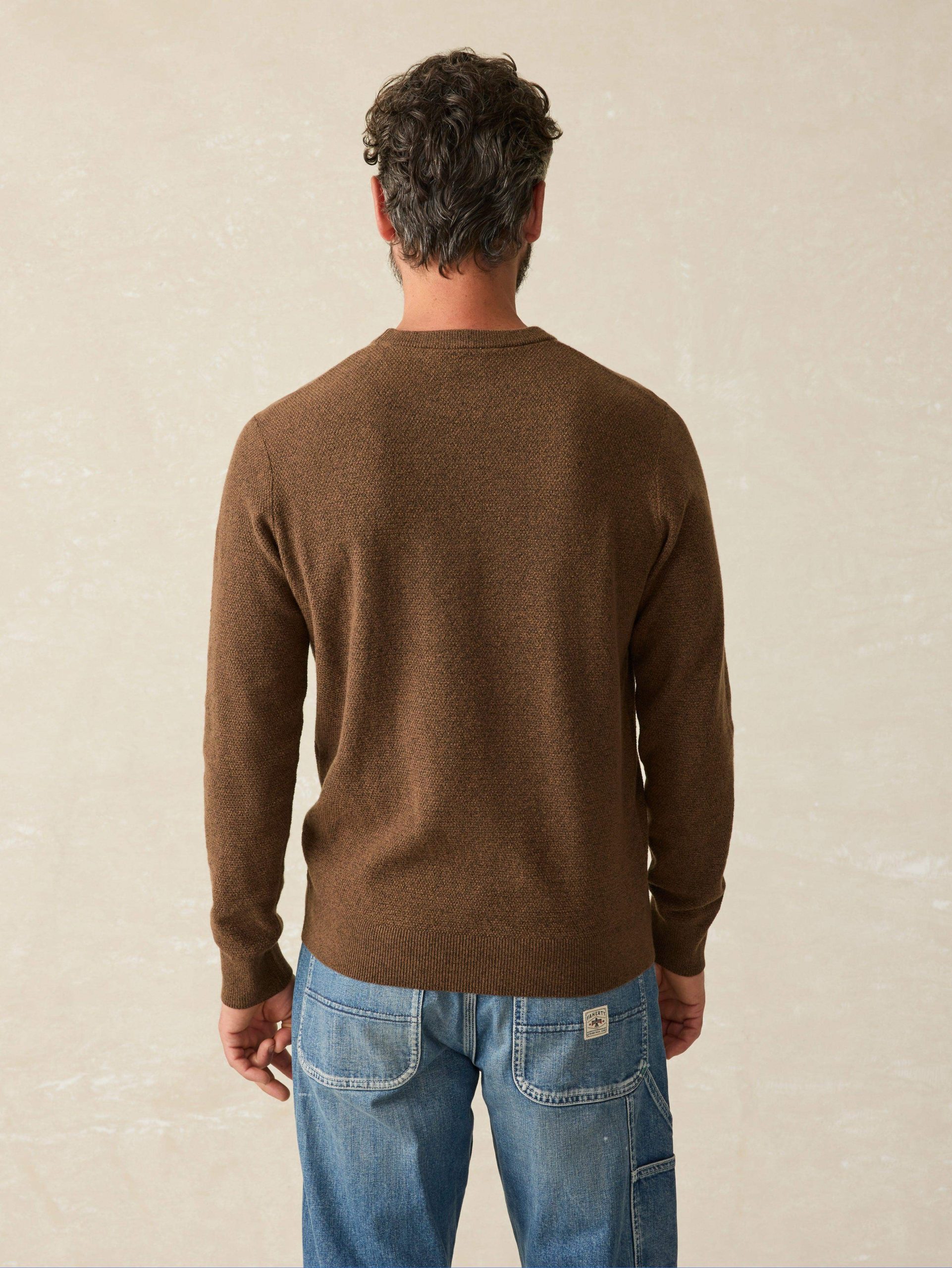 Jackson Crewneck Sweater - Trail Brown Heather - Image 7