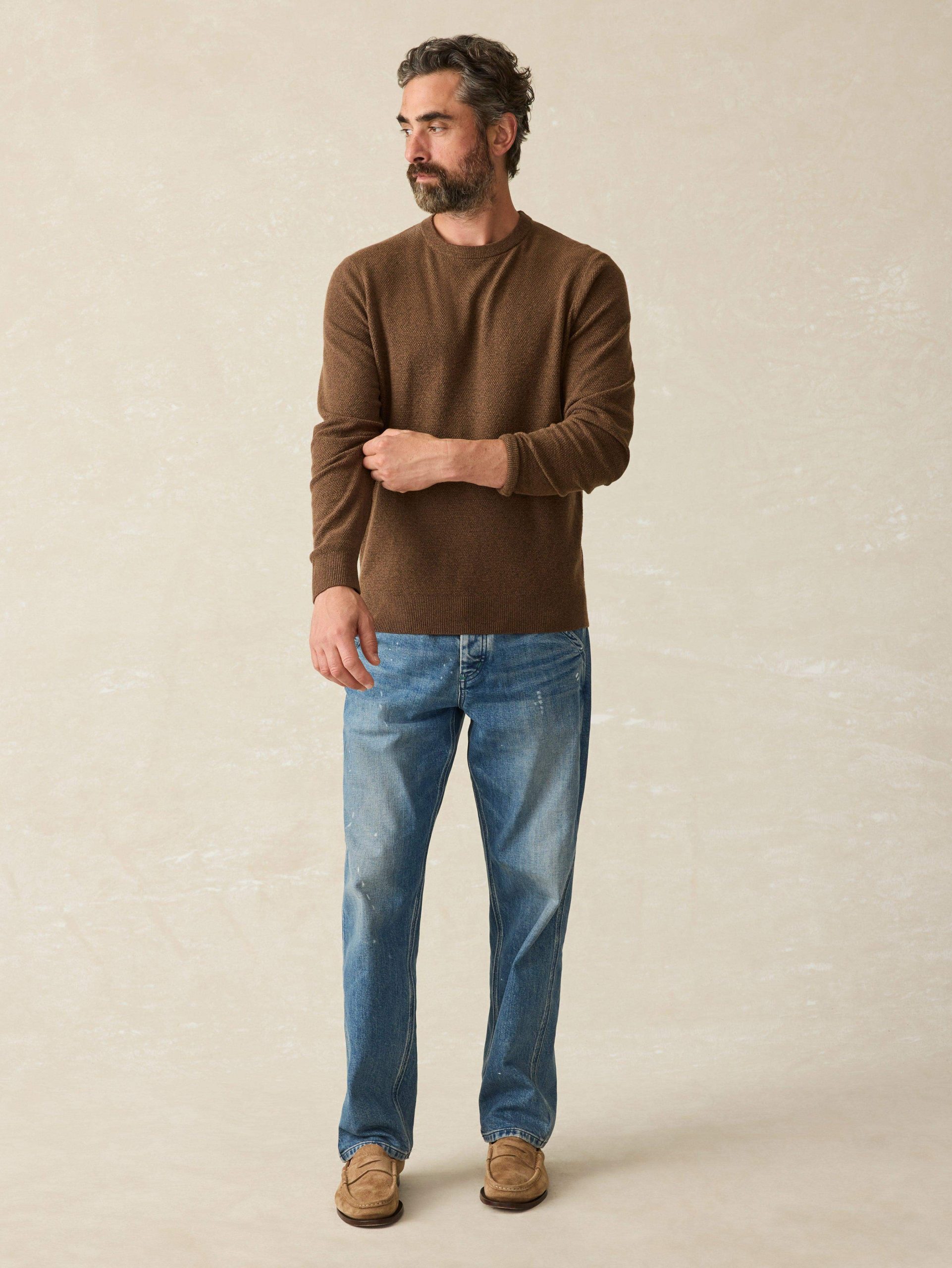 Jackson Crewneck Sweater - Trail Brown Heather - Image 6