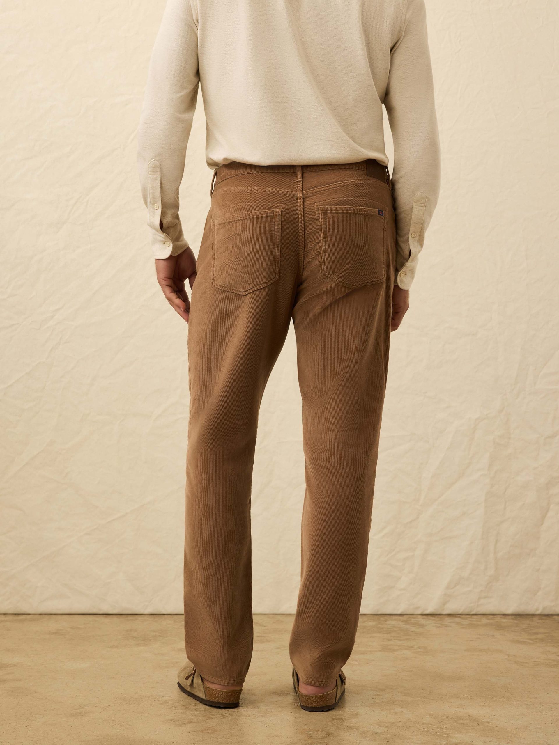 Stretch Terry Corduroy 5-Pocket Pant - Maple Brown - Image 4