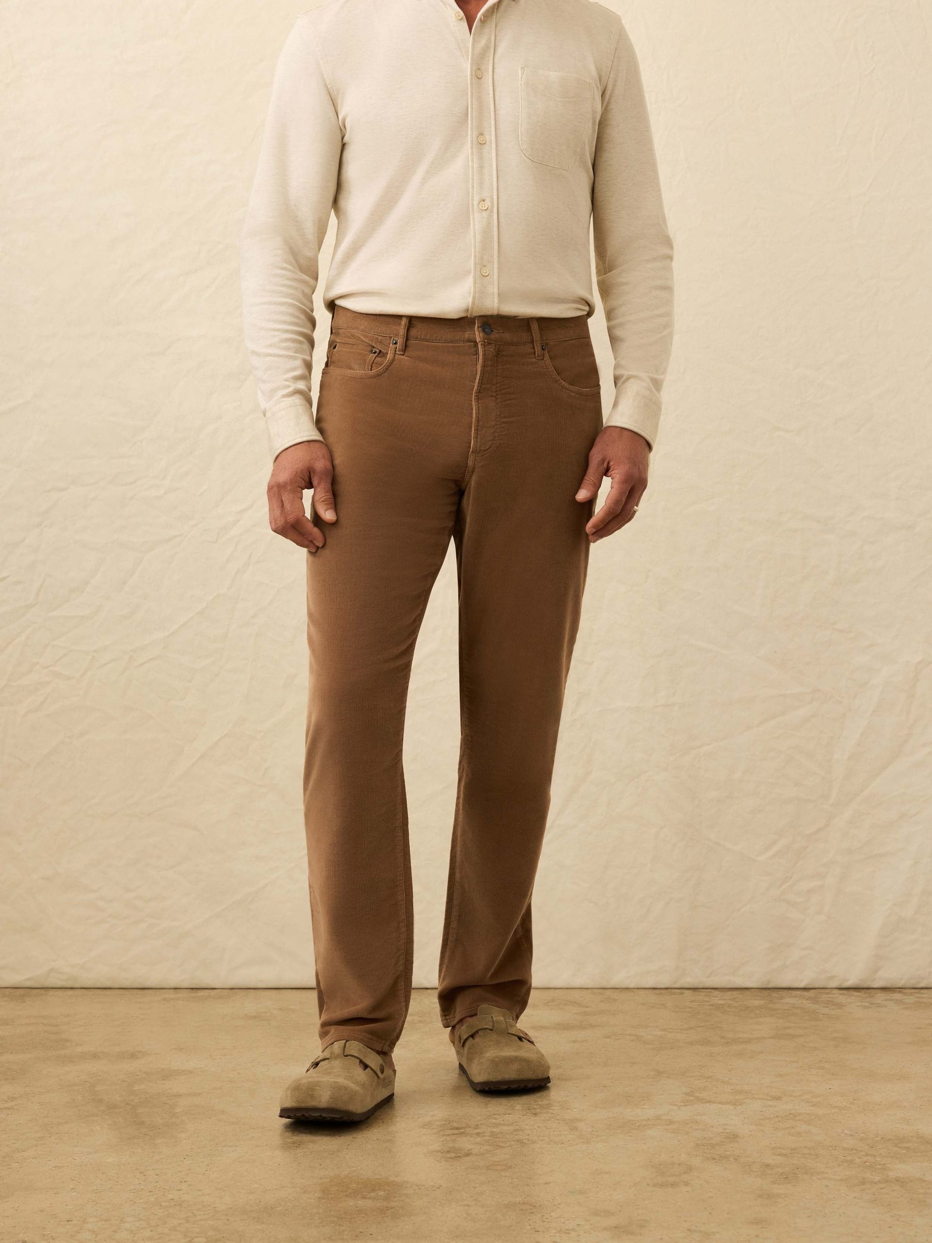 Stretch Terry Corduroy 5-Pocket Pant - Maple Brown - Image 2
