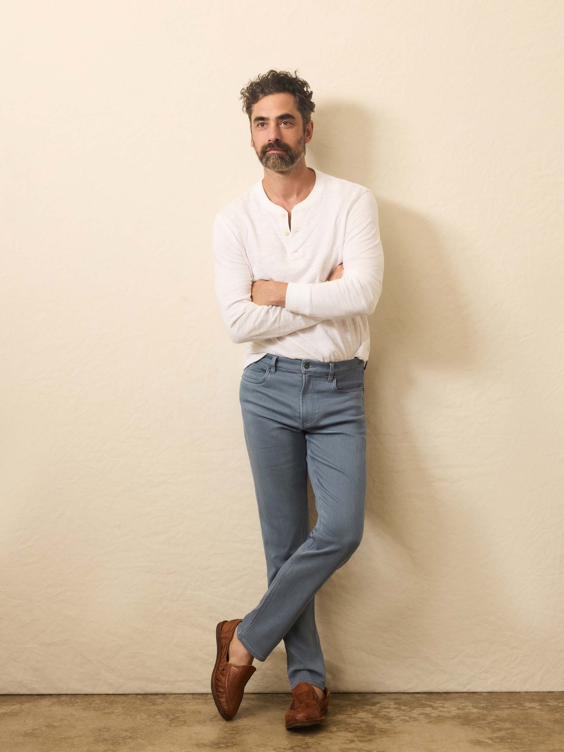 Stretch Terry 5-Pocket Pant - Rocky Blue - Image 3