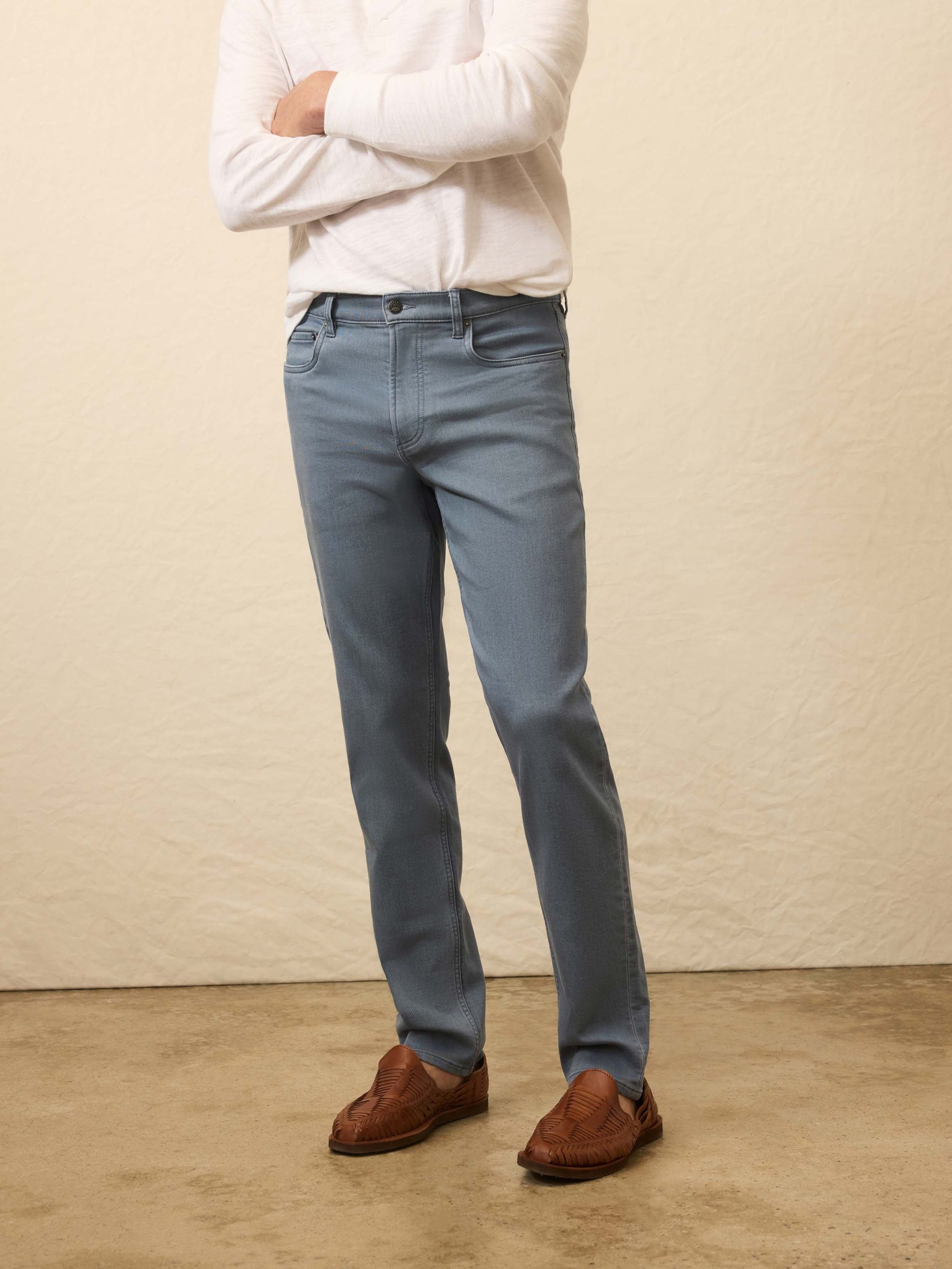Stretch Terry 5-Pocket Pant - Rocky Blue - Image 2