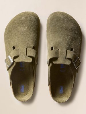 Birkenstock Men's Suede Boston - Thyme