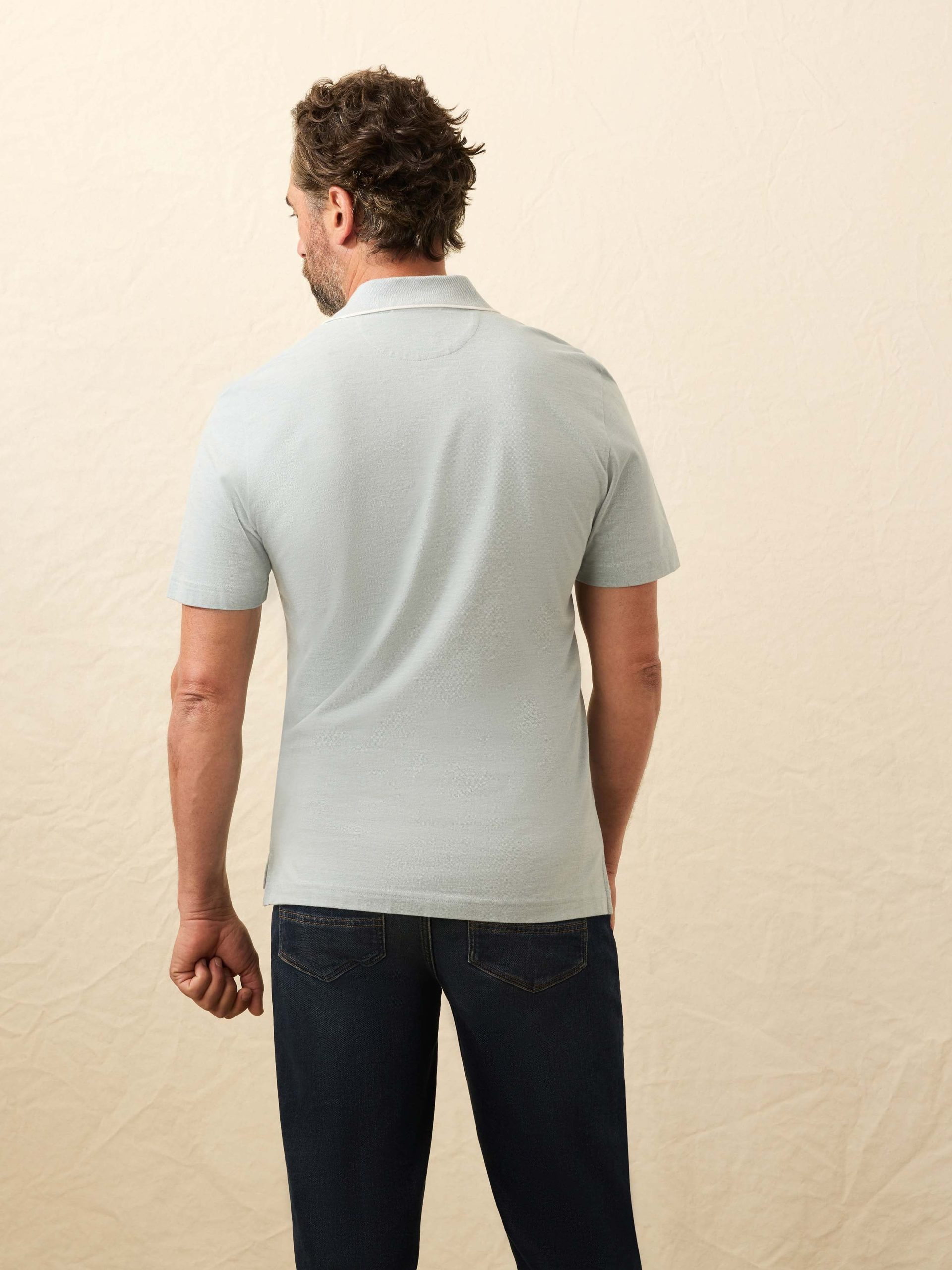 Short-Sleeve Movement? Pique Polo - Huron Blue Melange - Image 3