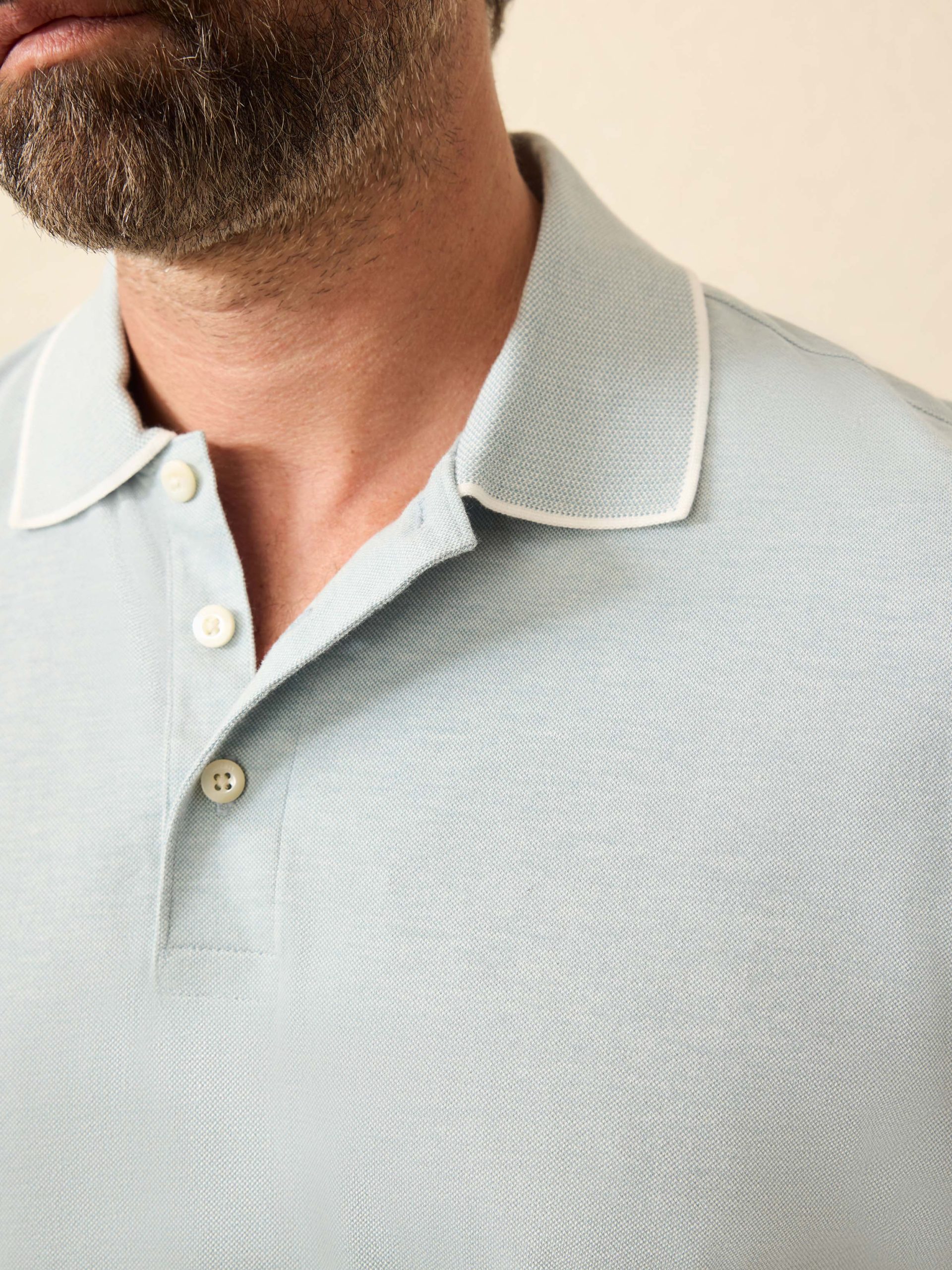 Short-Sleeve Movement? Pique Polo - Huron Blue Melange - Image 2