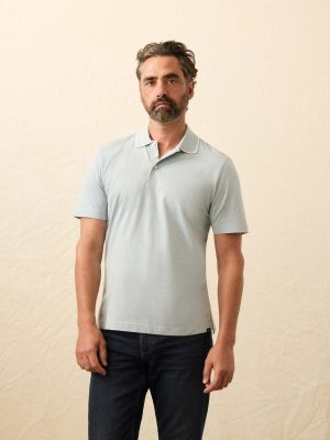 Short-Sleeve Movement? Pique Polo - Huron Blue Melange