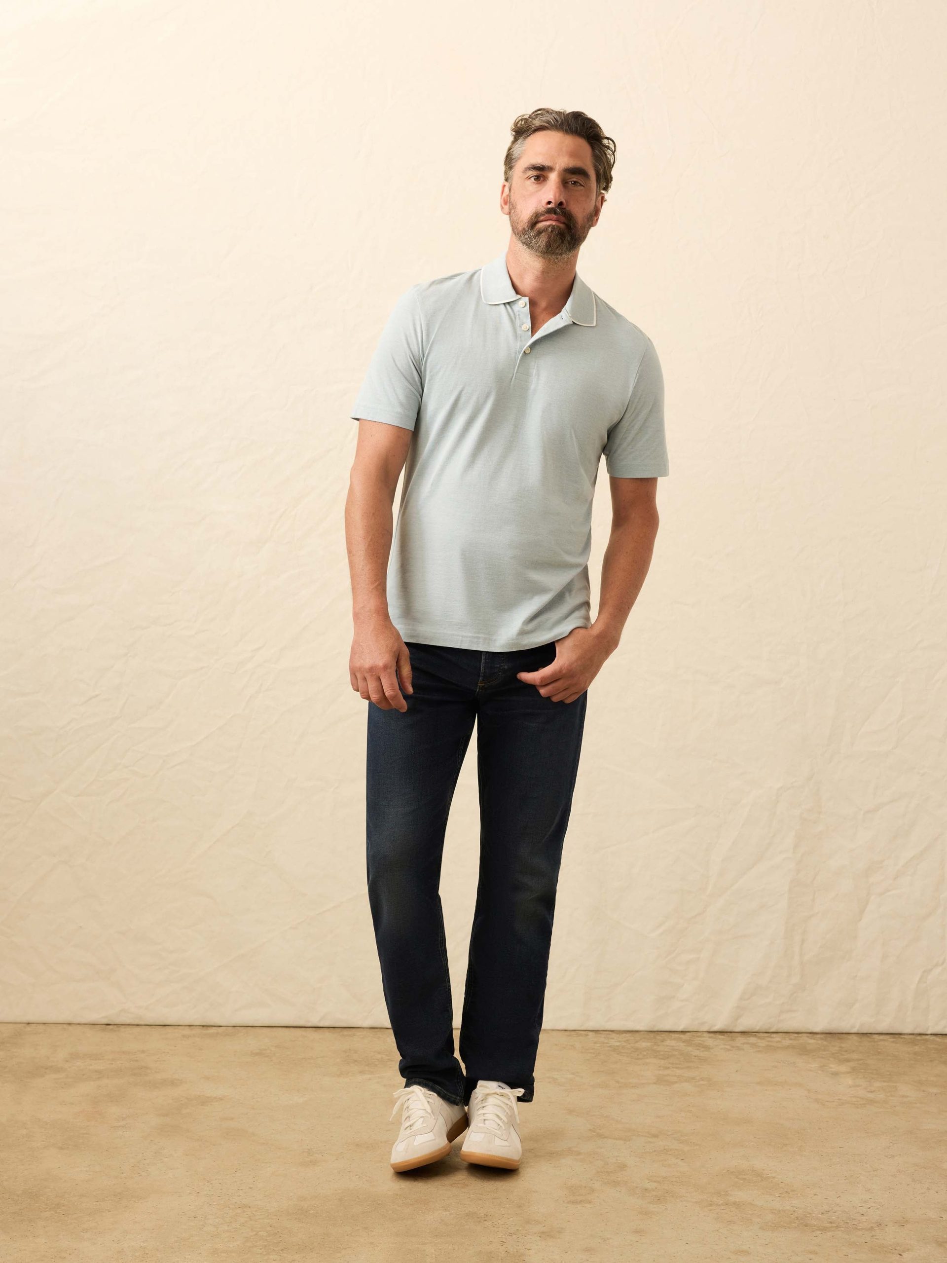 Short-Sleeve Movement? Pique Polo - Huron Blue Melange - Image 4