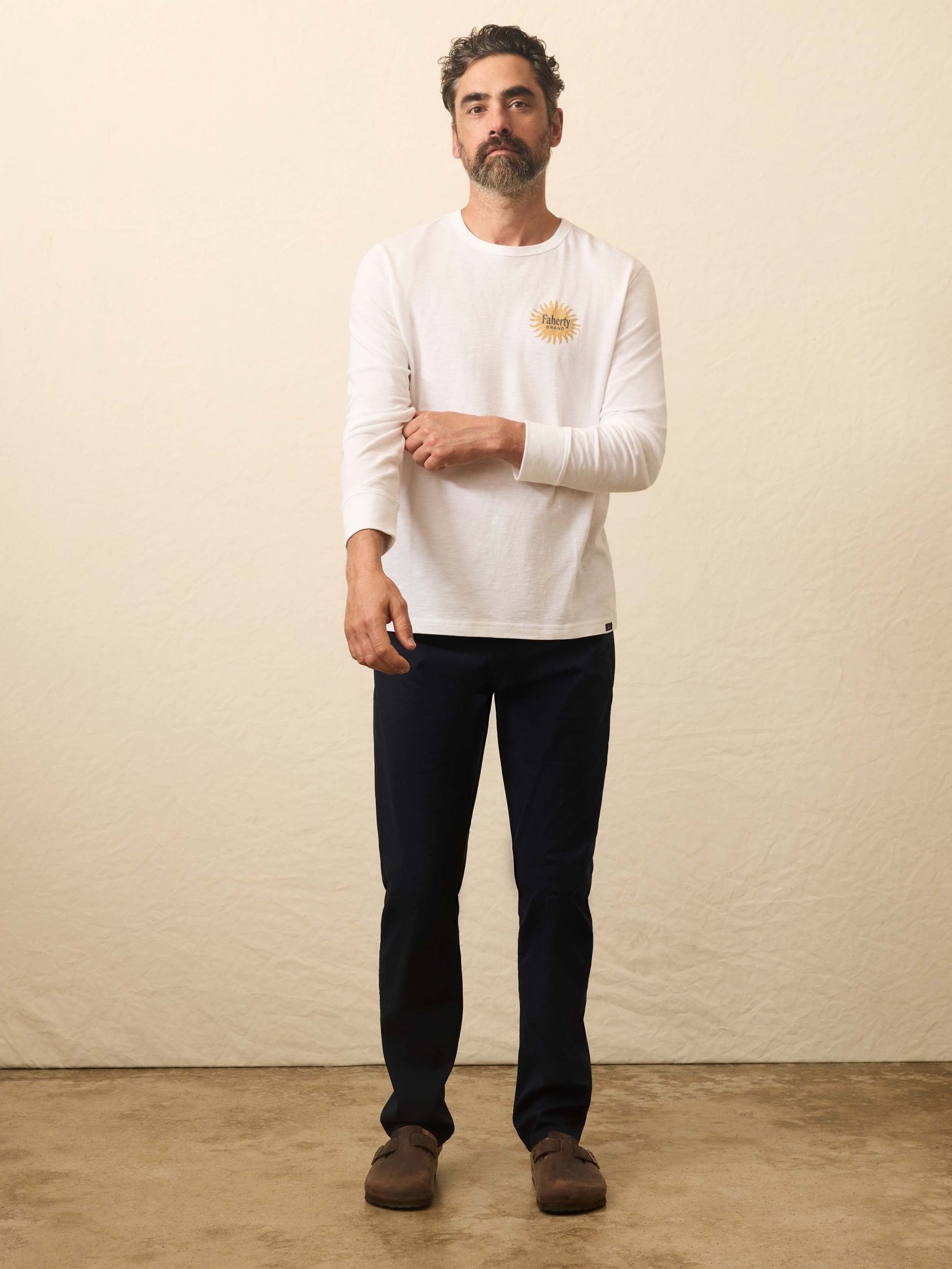 Longs-Sleeve Sunwashed Graphic Tee - White - Image 3