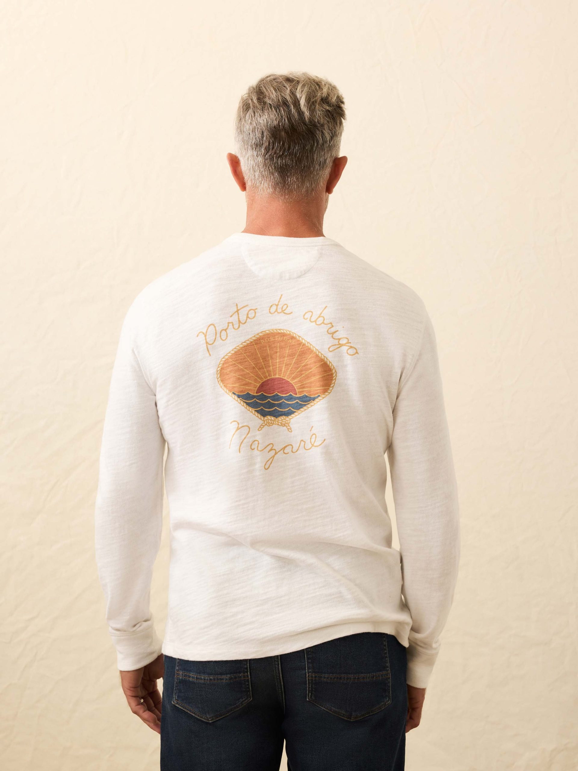 Nazare Sunwashed Slub Crew - White - Image 3