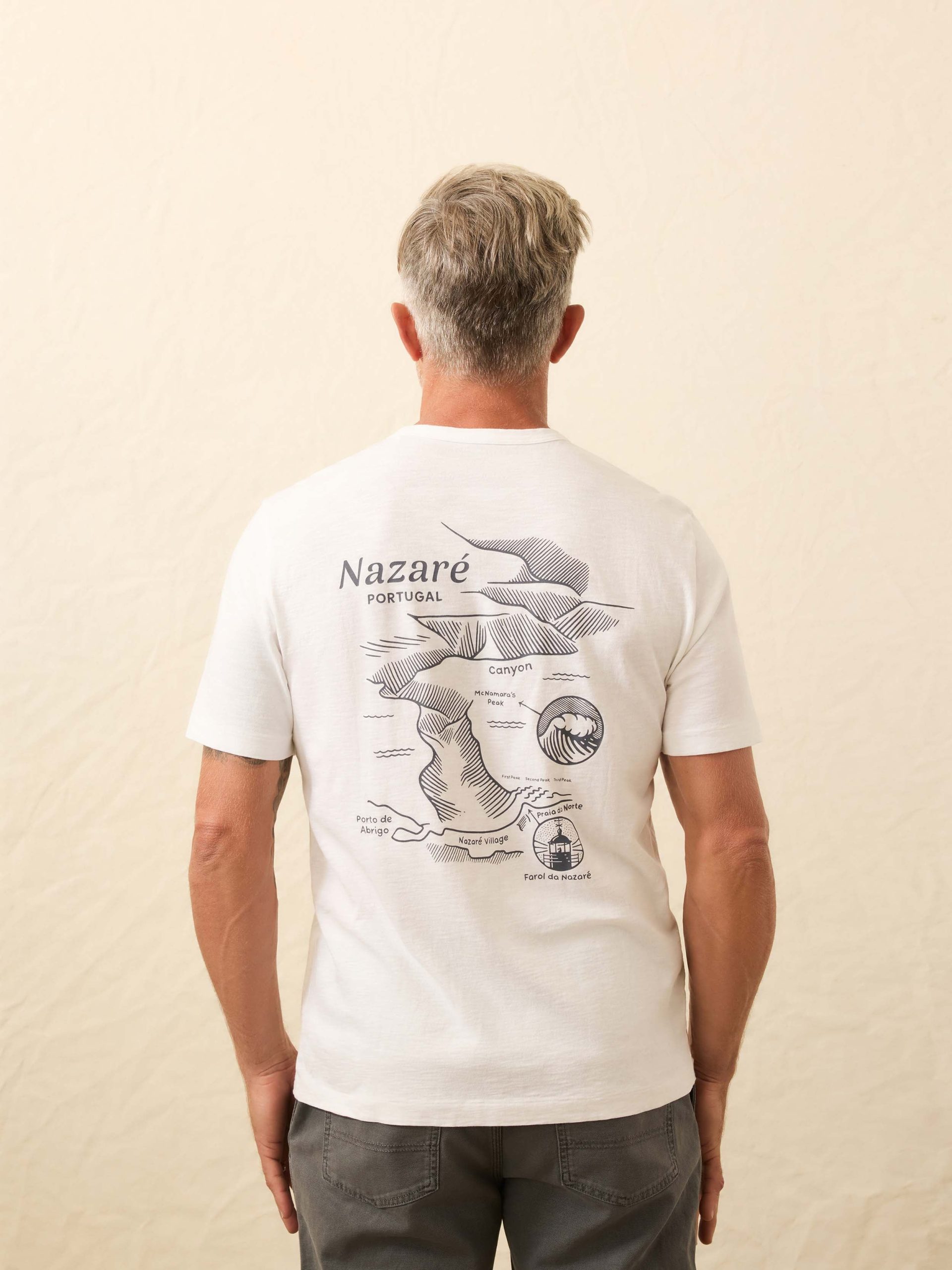 Nazare Sunwashed Pocket Tee - White - Image 2