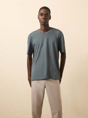 Sunwashed Regenerative V-Neck Tee - Rough Waters