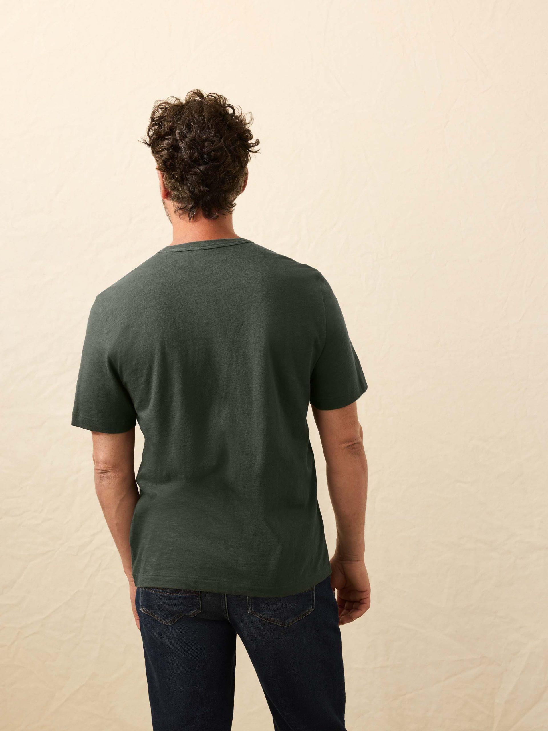 Sunwashed Regenerative Pocket Tee - Fall Evergreen - Image 5