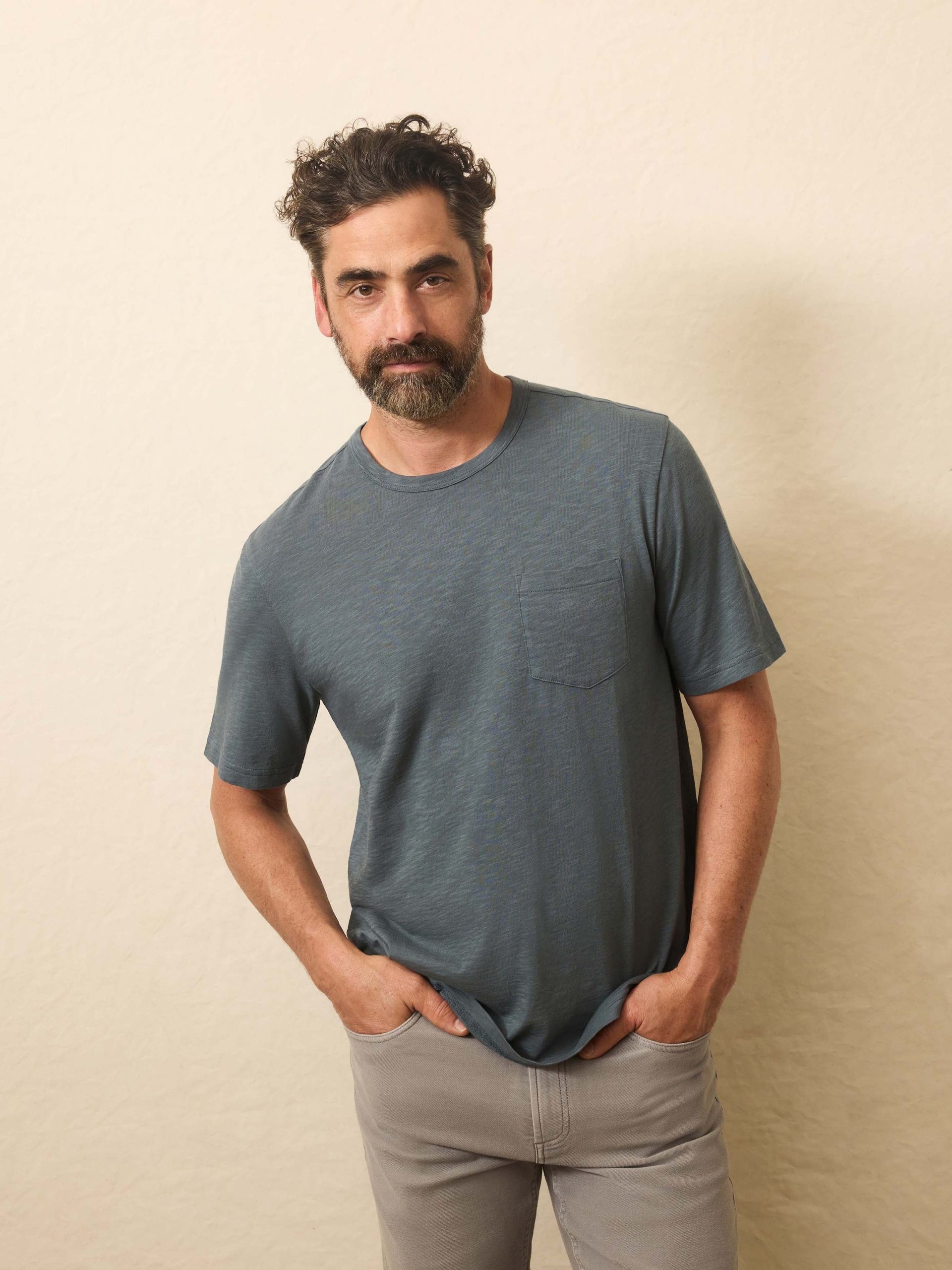 Sunwashed Regenerative Pocket Tee - Rough Waters