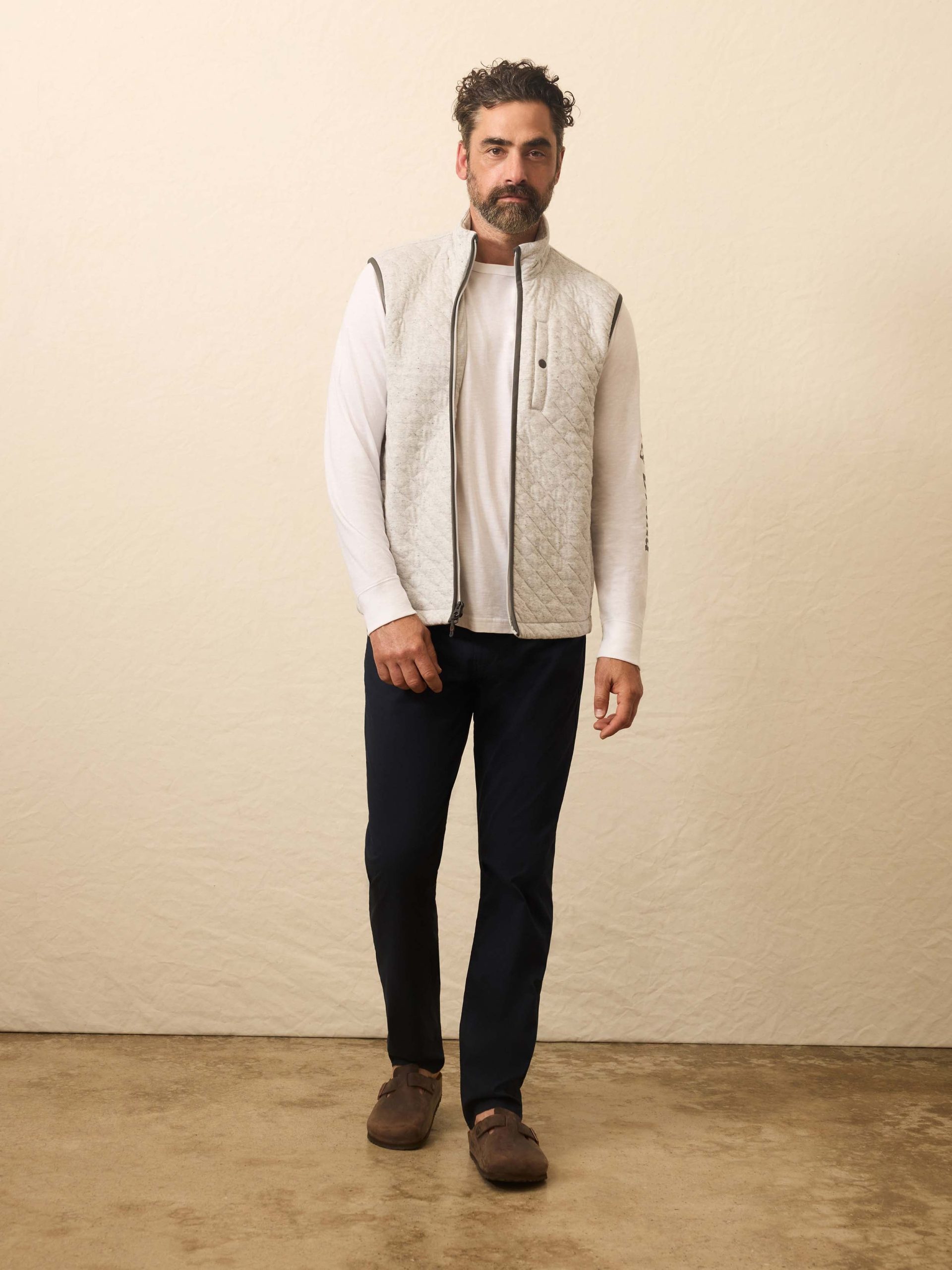 Epic Quilted Fleece Vest - Ivory Peak Heather - Image 4