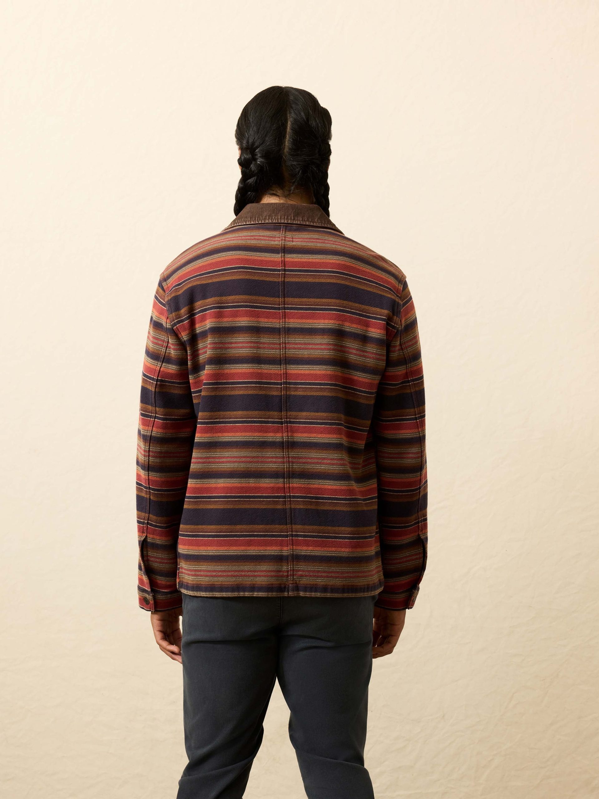 High Ridge Twill Studio Jacket - Unisex - Night Time Fire Stripe - Image 4