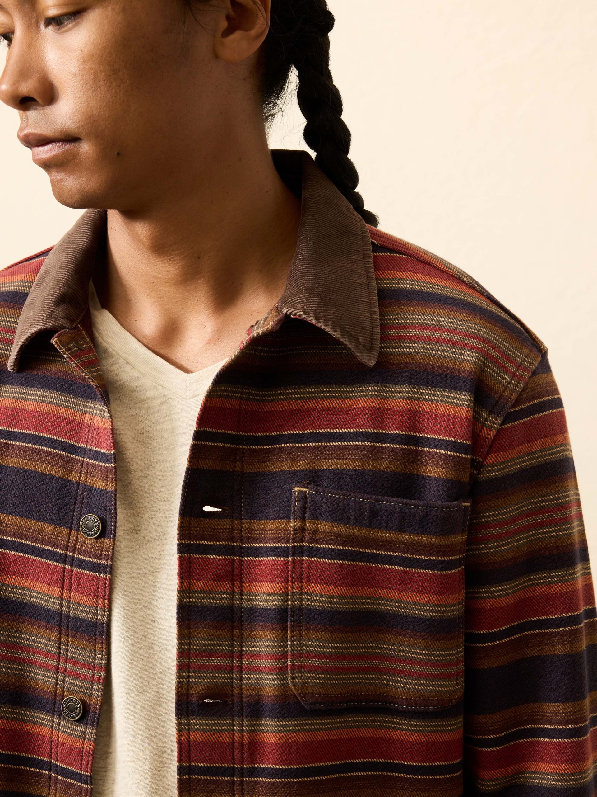 High Ridge Twill Studio Jacket - Unisex - Night Time Fire Stripe - Image 2