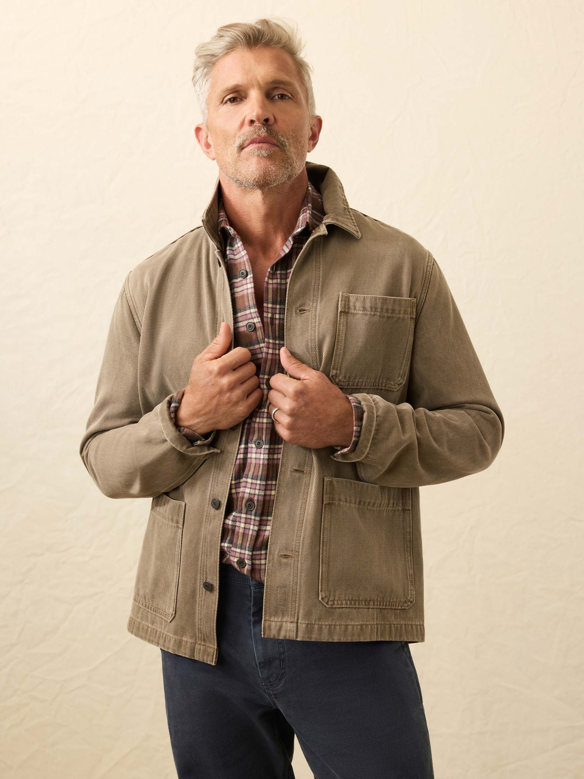 High Ridge Twill Studio Jacket - Unisex - Almond Hill Wash - Image 3