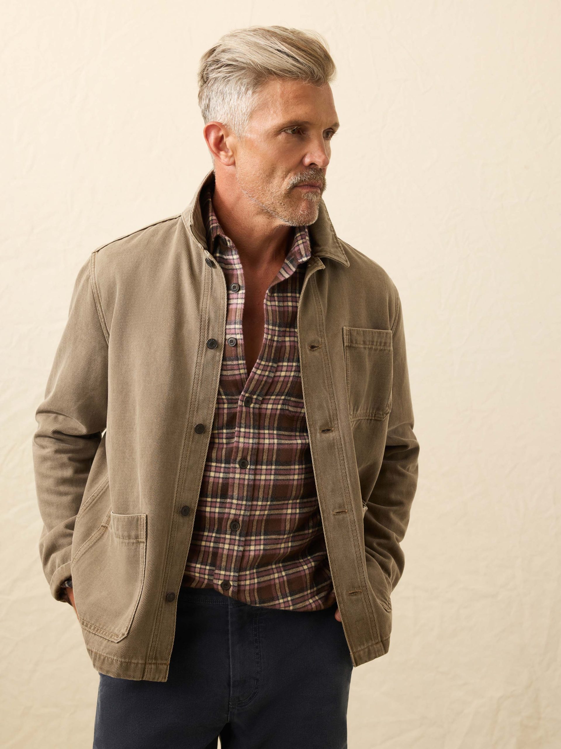 High Ridge Twill Studio Jacket - Unisex - Almond Hill Wash