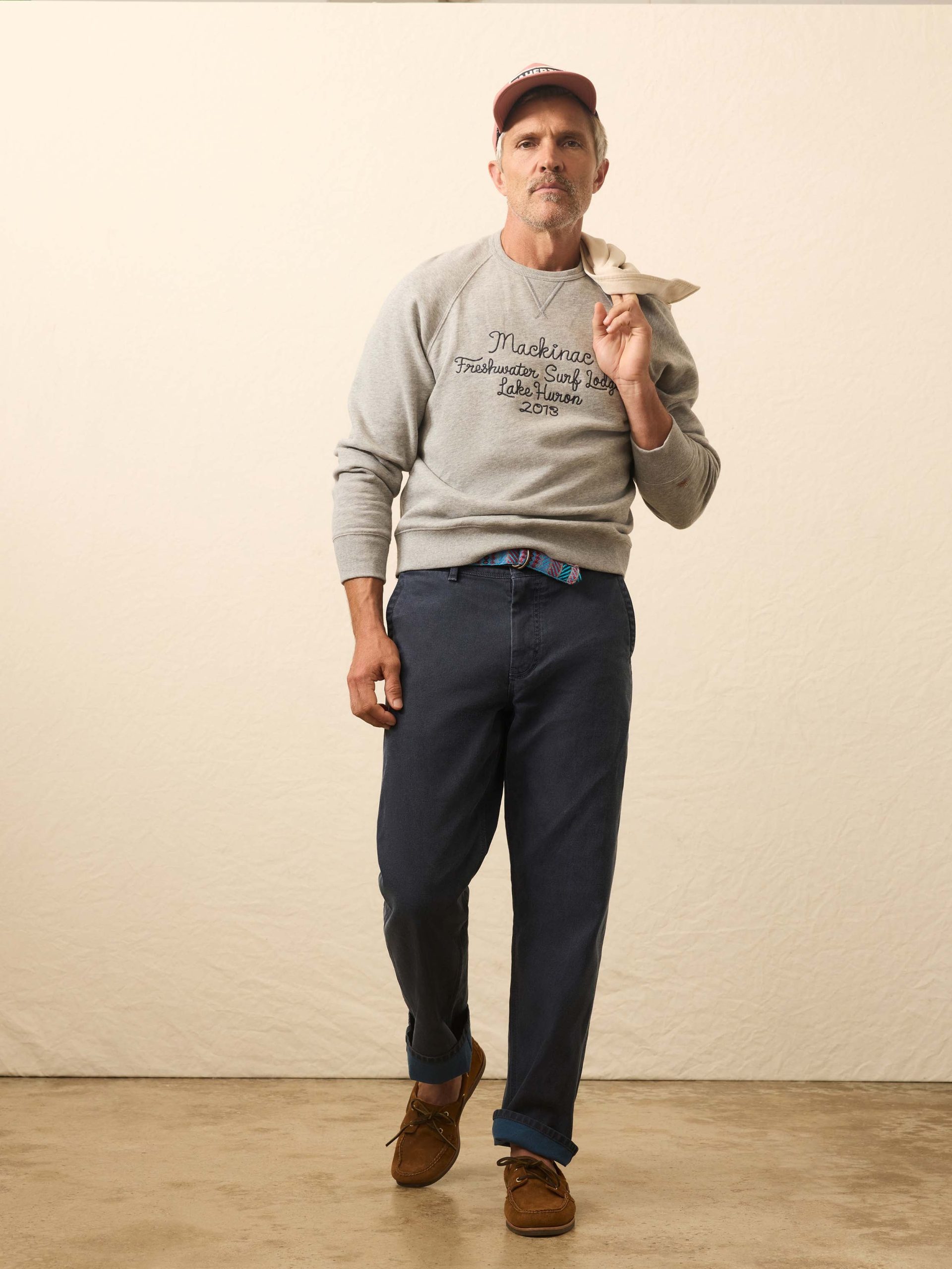 High Standard Fleece Graphic Crew - Silver Ash Heather - Image 4