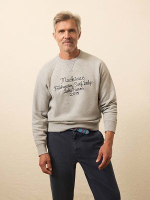 High Standard Fleece Graphic Crew - Silver Ash Heather