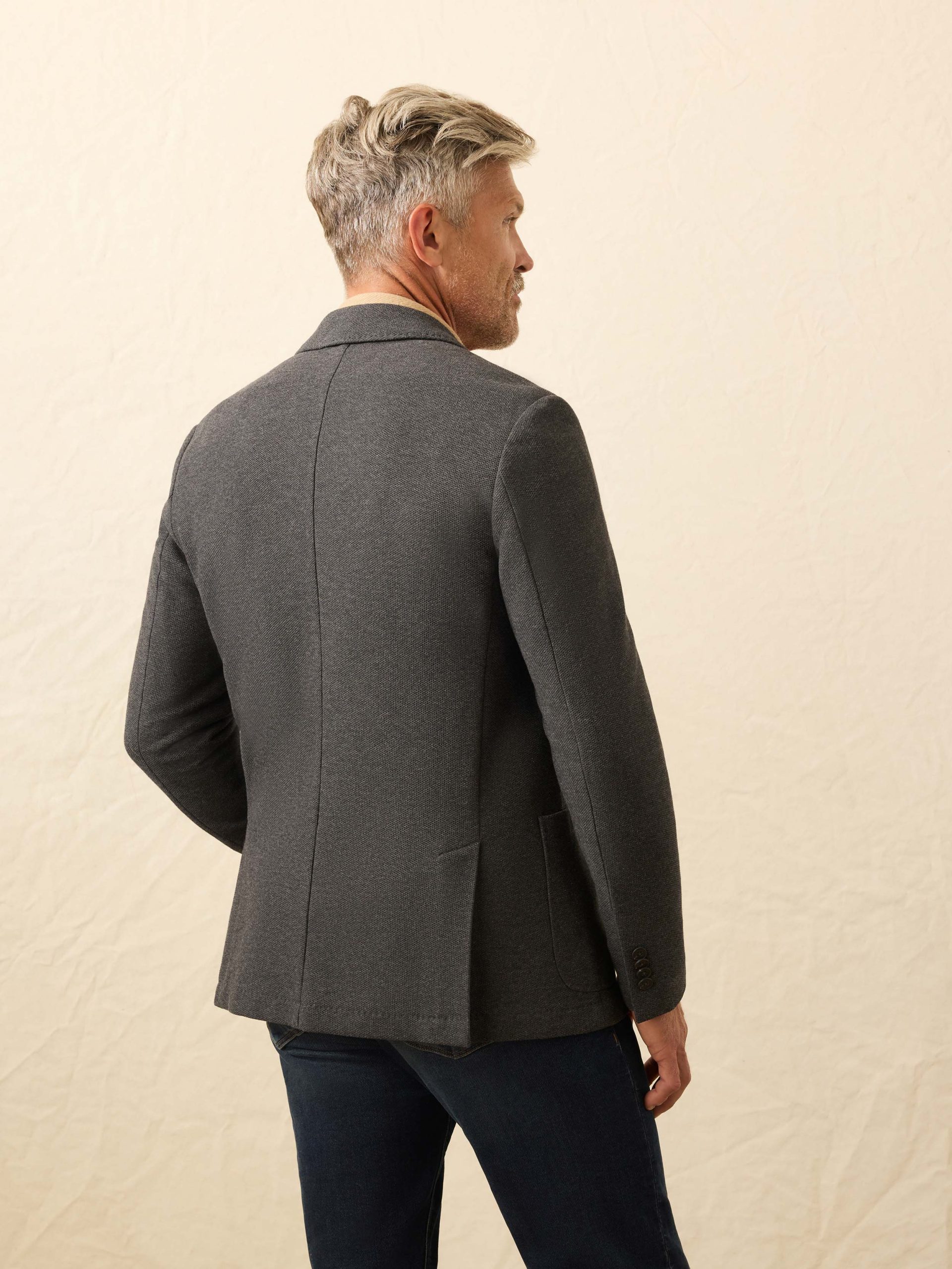 Portugal Knit Blazer - Charcoal Cliff - Image 3