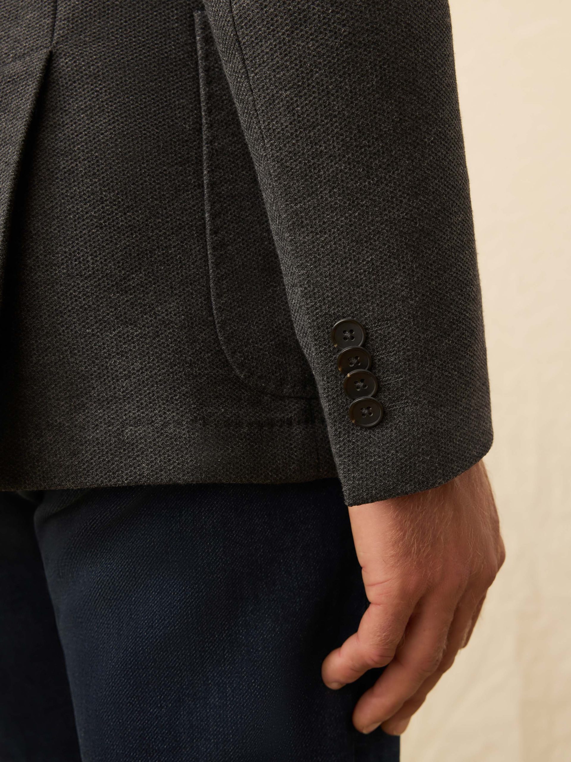 Portugal Knit Blazer - Charcoal Cliff - Image 6