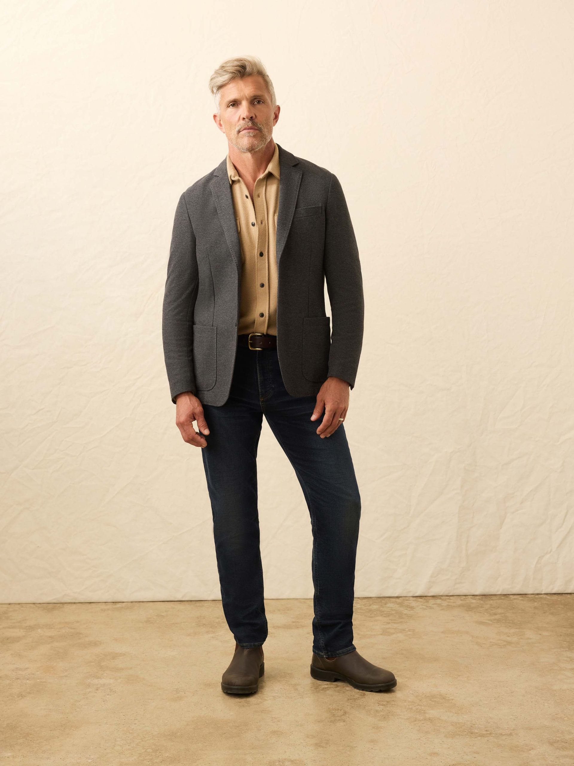Portugal Knit Blazer - Charcoal Cliff - Image 2